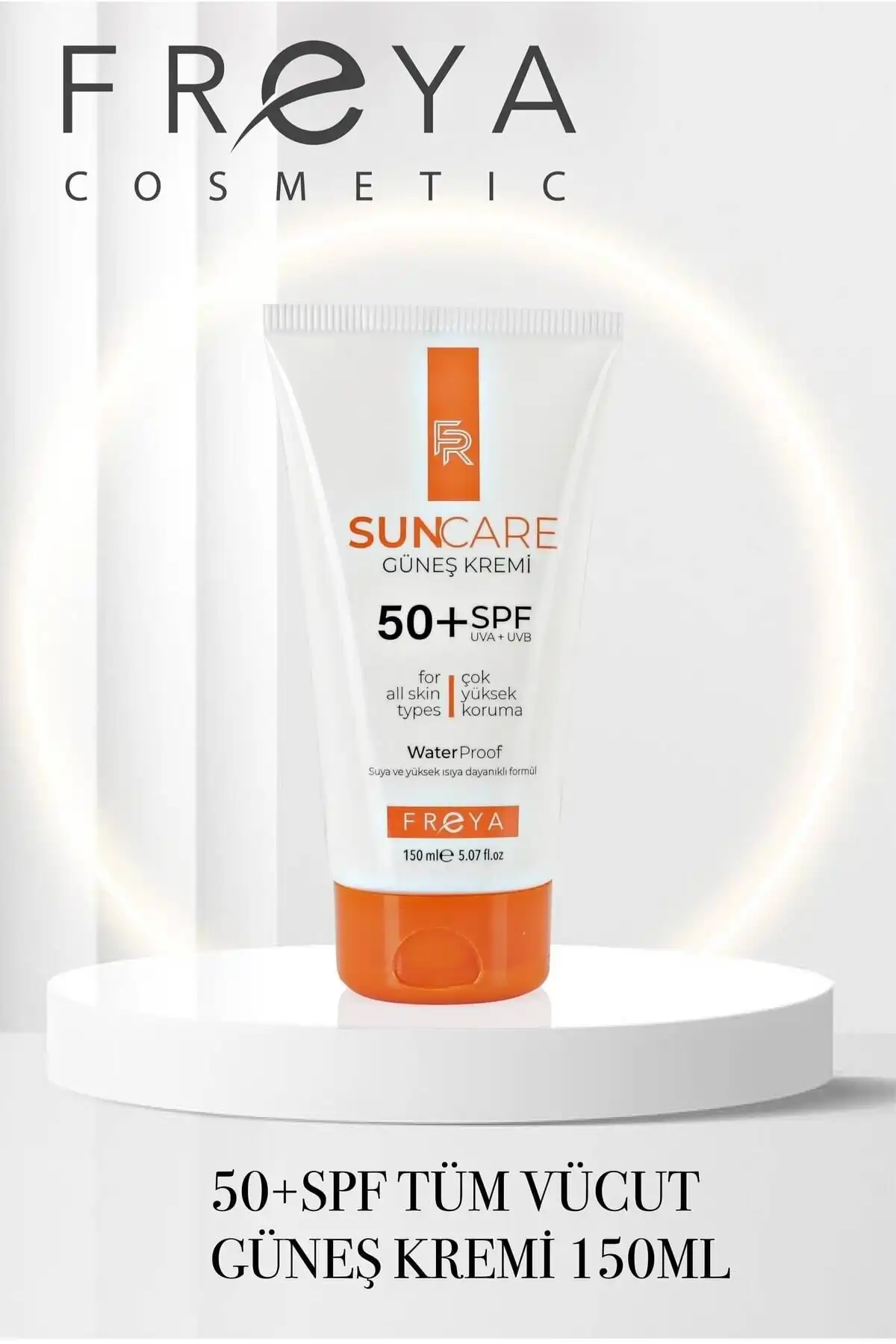 کرم ضد آفتاب 150 میلی لیتر ضد آفتاب +50 SPF ضد لک و محافظت بالا برند   Freya(فریا) به رنگ   در دسته ضد آفتاب