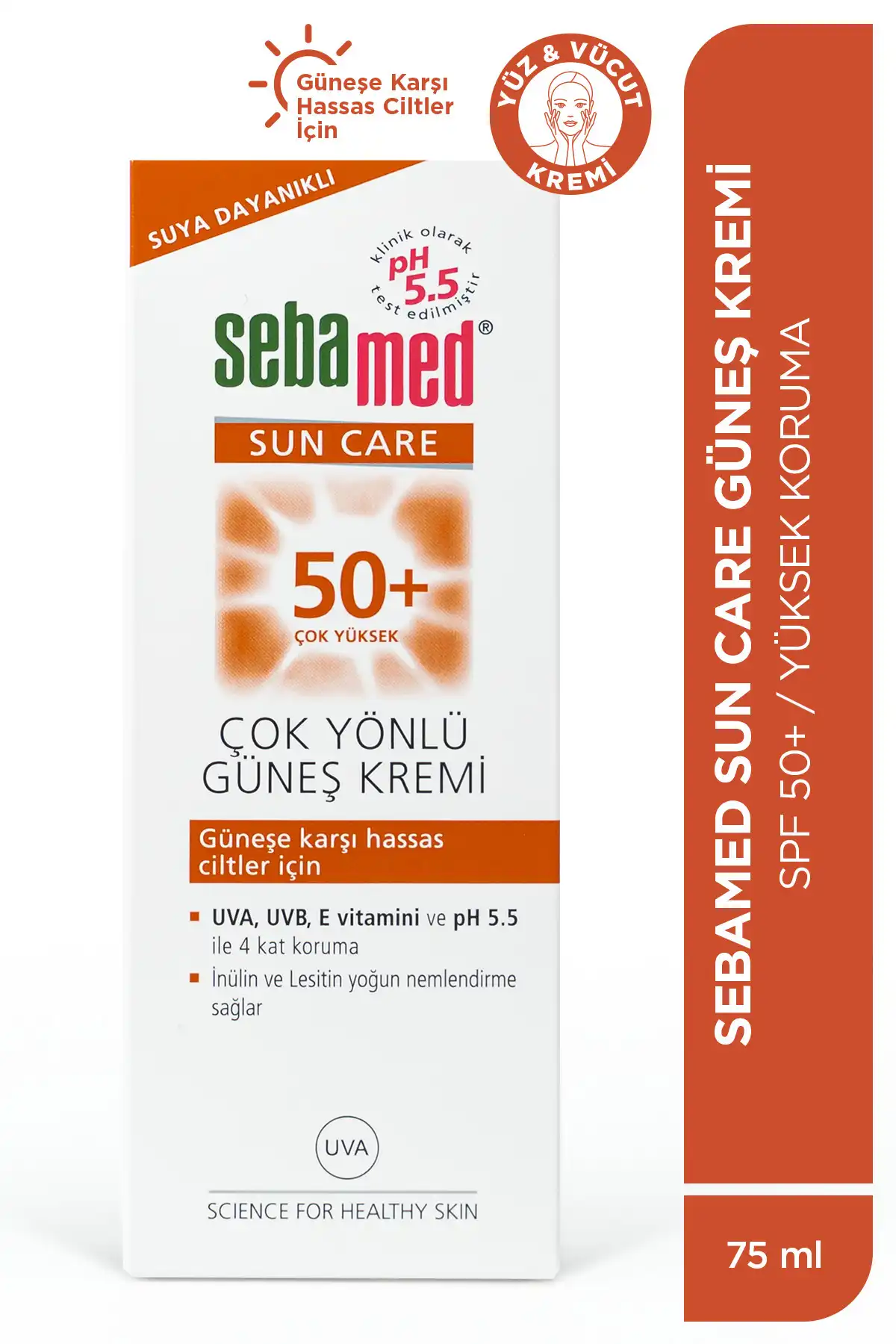 ضد آفتاب سان کر 50 75 میلی لیتر برند   Sebamed(سبامد) به رنگ   در دسته ضد آفتاب