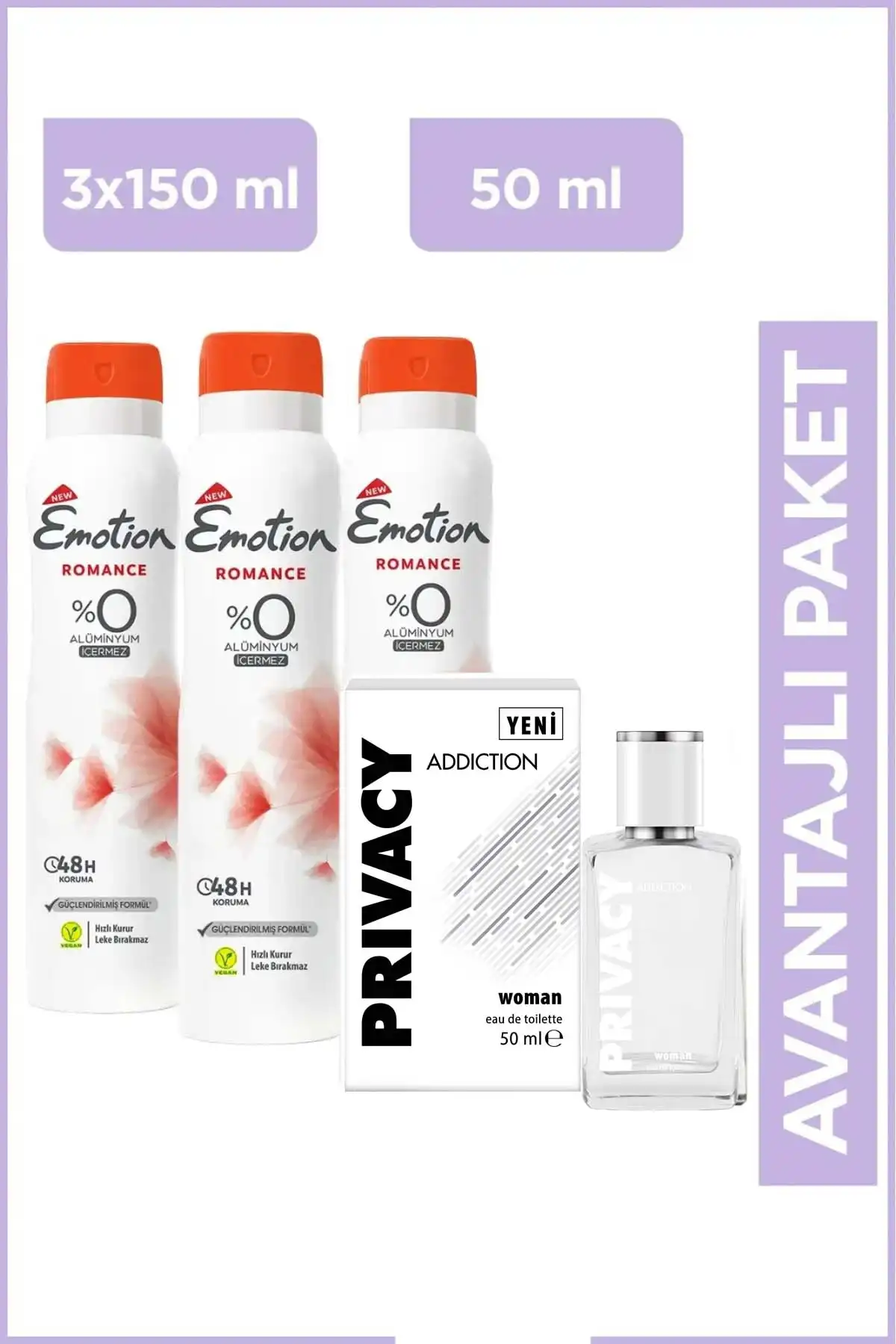 عطر زنانه لیمیتد ادیشن EDT 50 میلی لیتری آنلاین دئودورانت عاشقانه ویژه و ایموشن 3x150 میلی لیتر برند   Privacy ( حریم خصوصی )  در دسته عطر و ادکلن