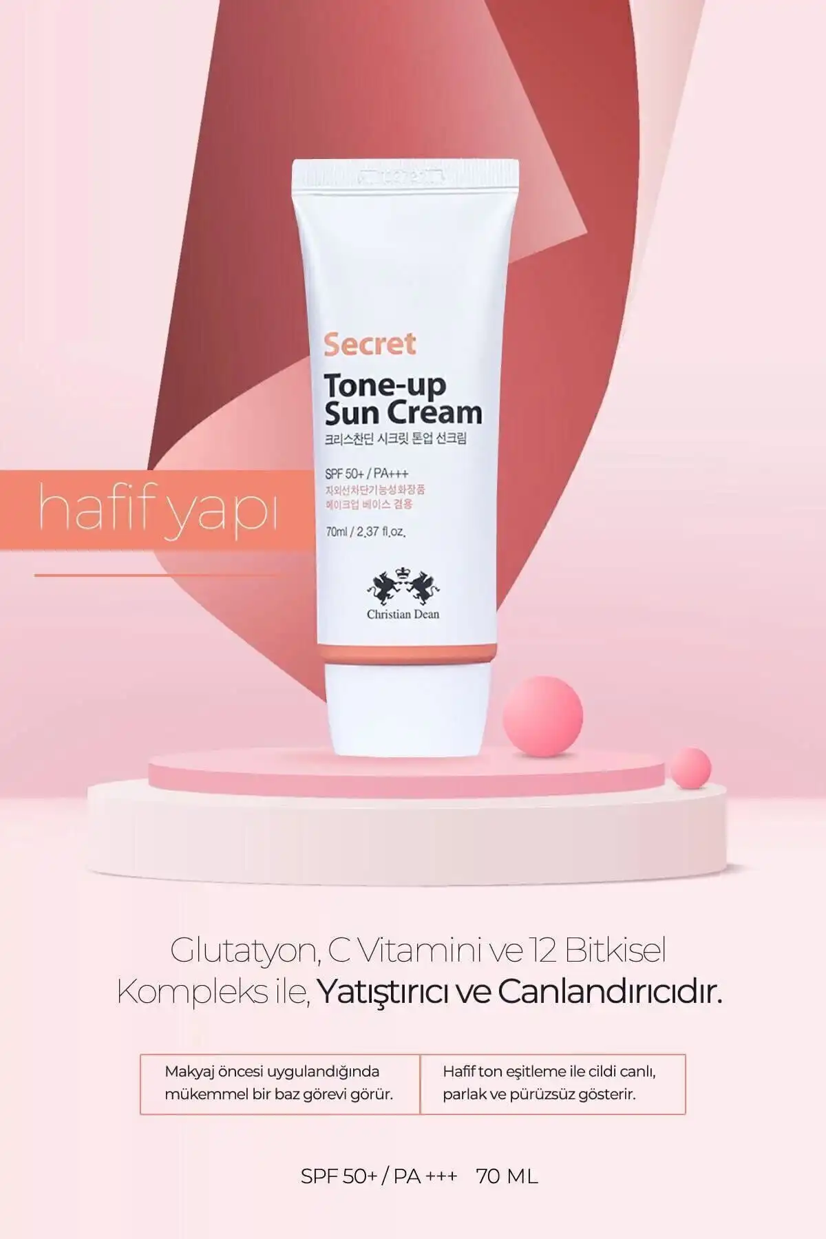 کرم ضدآفتاب کمپلکس گیاهی Tone-Equalizing Herbal Cream تون آپ کریستین دین برند   به رنگ   در دسته ضد آفتاب