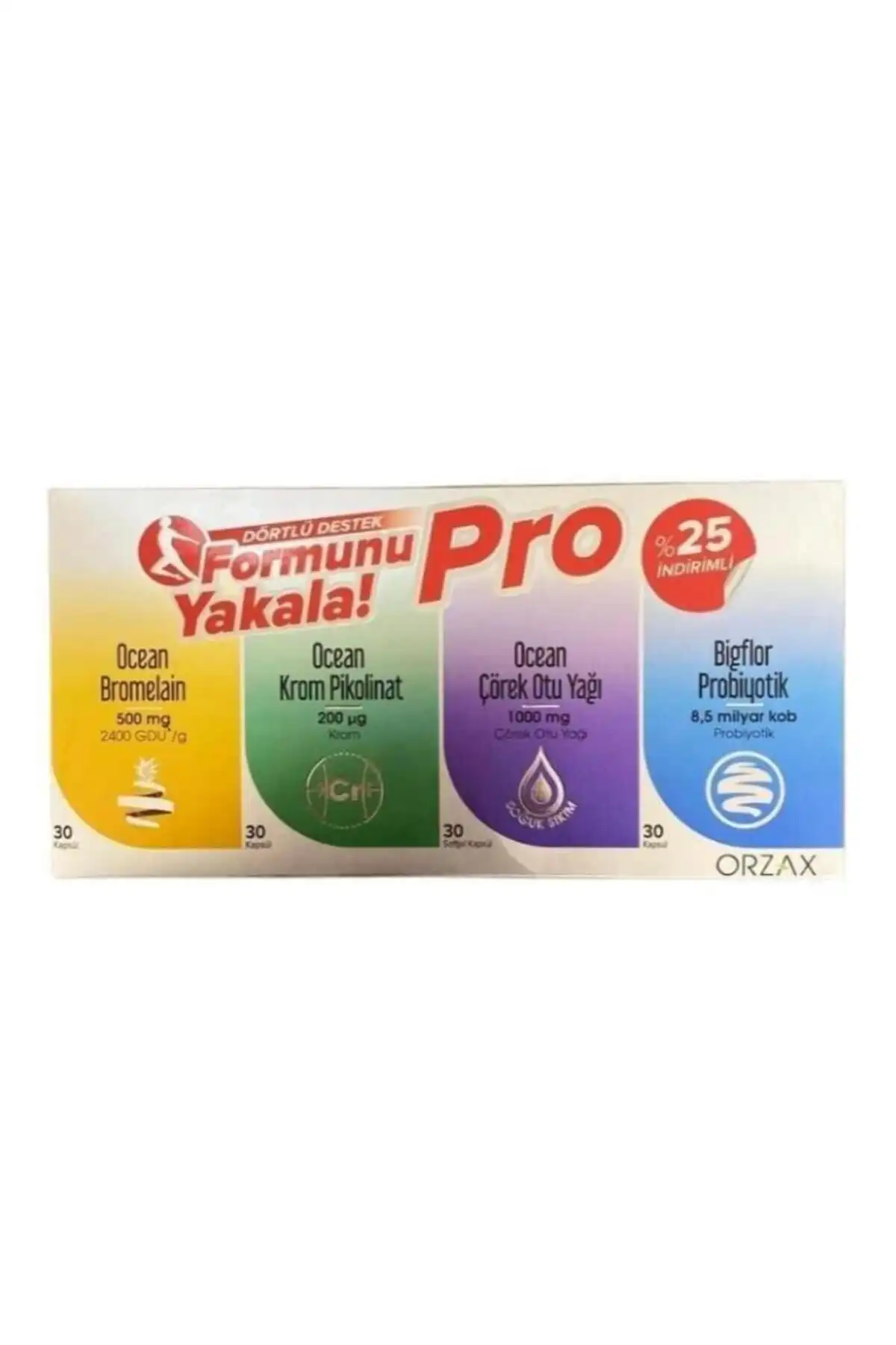 مجموعه پشتیبانی چهارگانه Ocean Form Pro را بگیرید (Ocean Bromelain، Ocean Chrome Picolinate، Ocean Desert برند   Orzax ( اورزاکس ) 