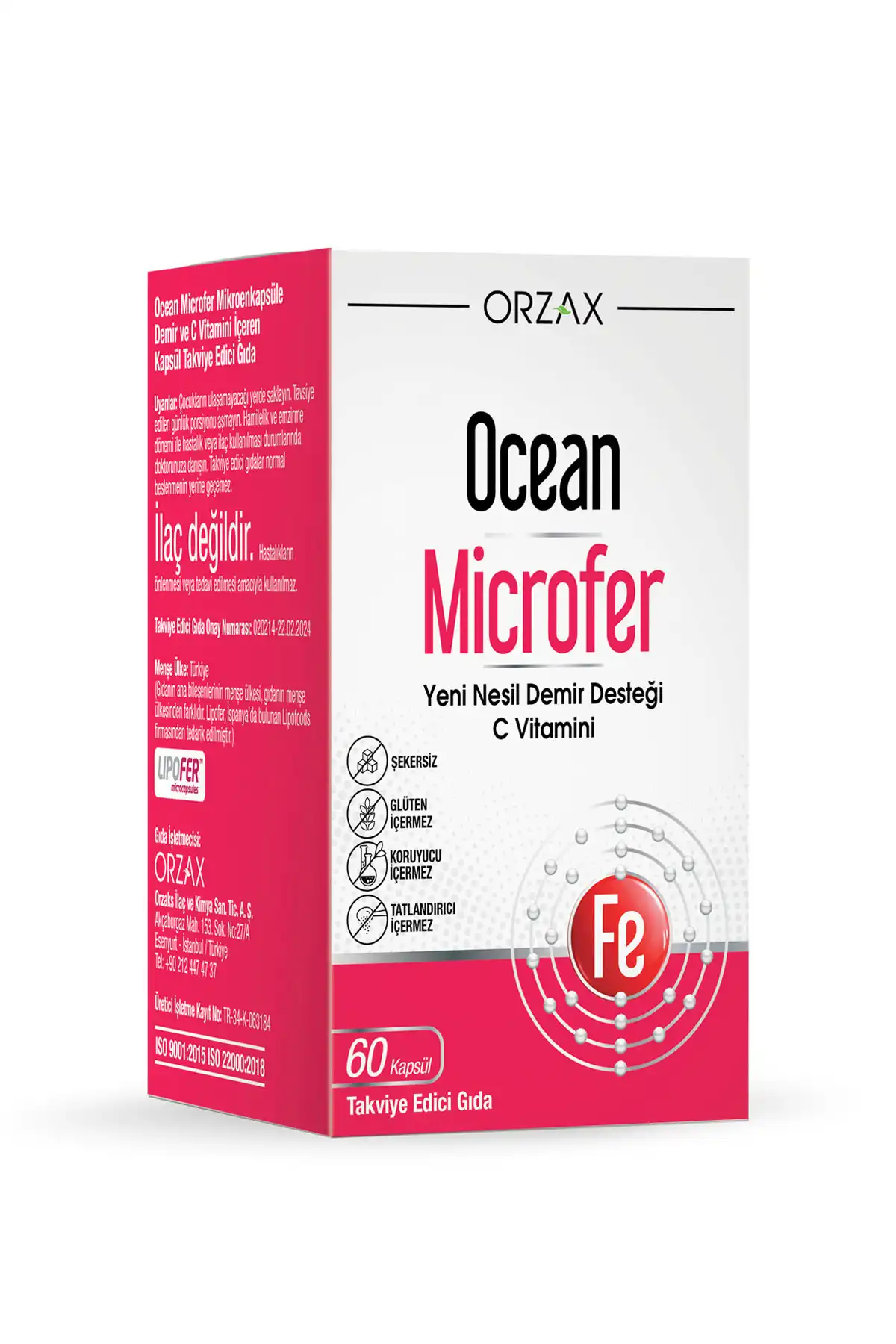کپسول Ocean Microfer Iron and Vitamin C 60 برند   Orzax ( اورزاکس ) 