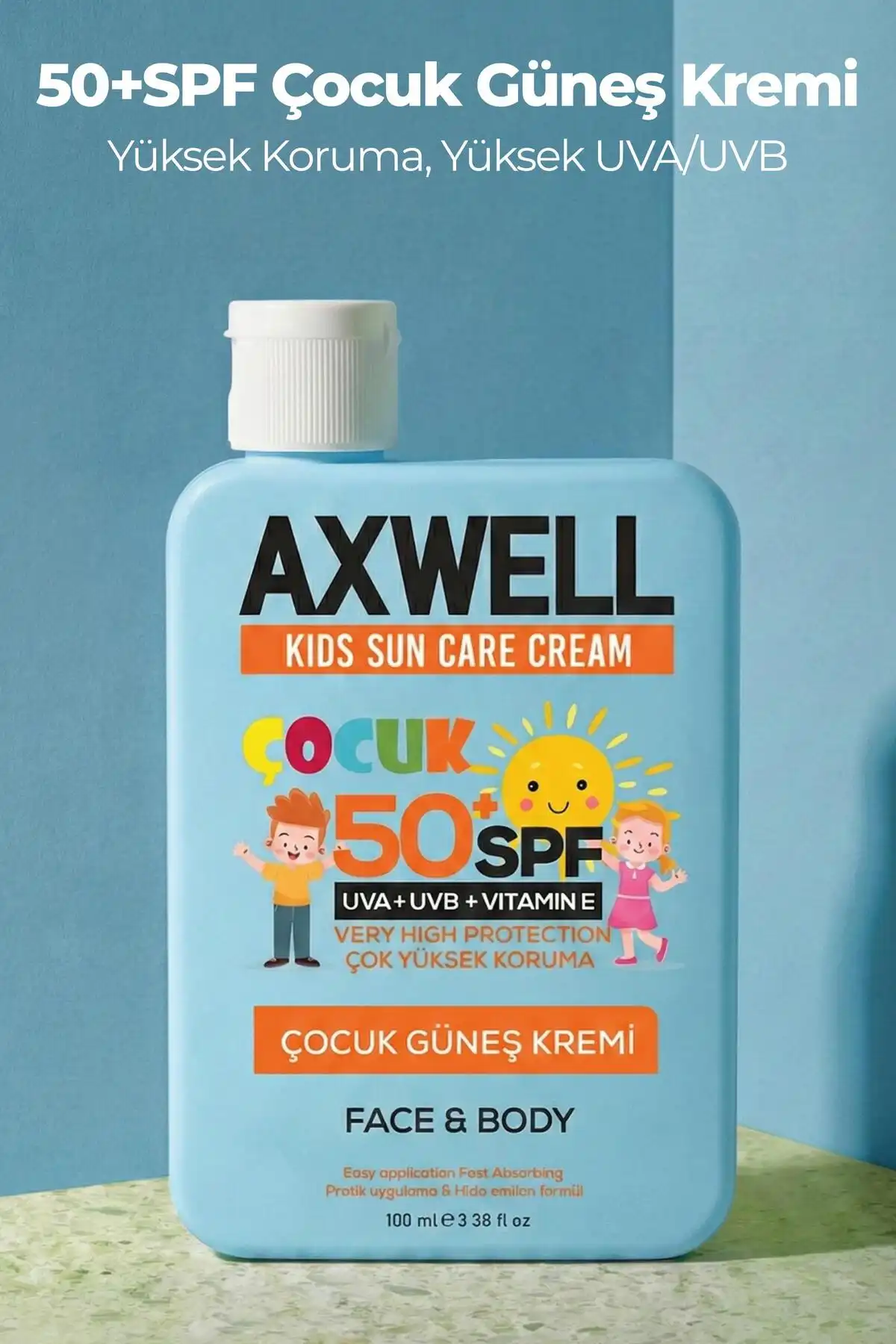 کرم ضد آفتاب کودکان با محافظت بسیار بالا + ویتامین E Spf 50 + 100 میلی لیتر برند   به رنگ   در دسته ضد آفتاب