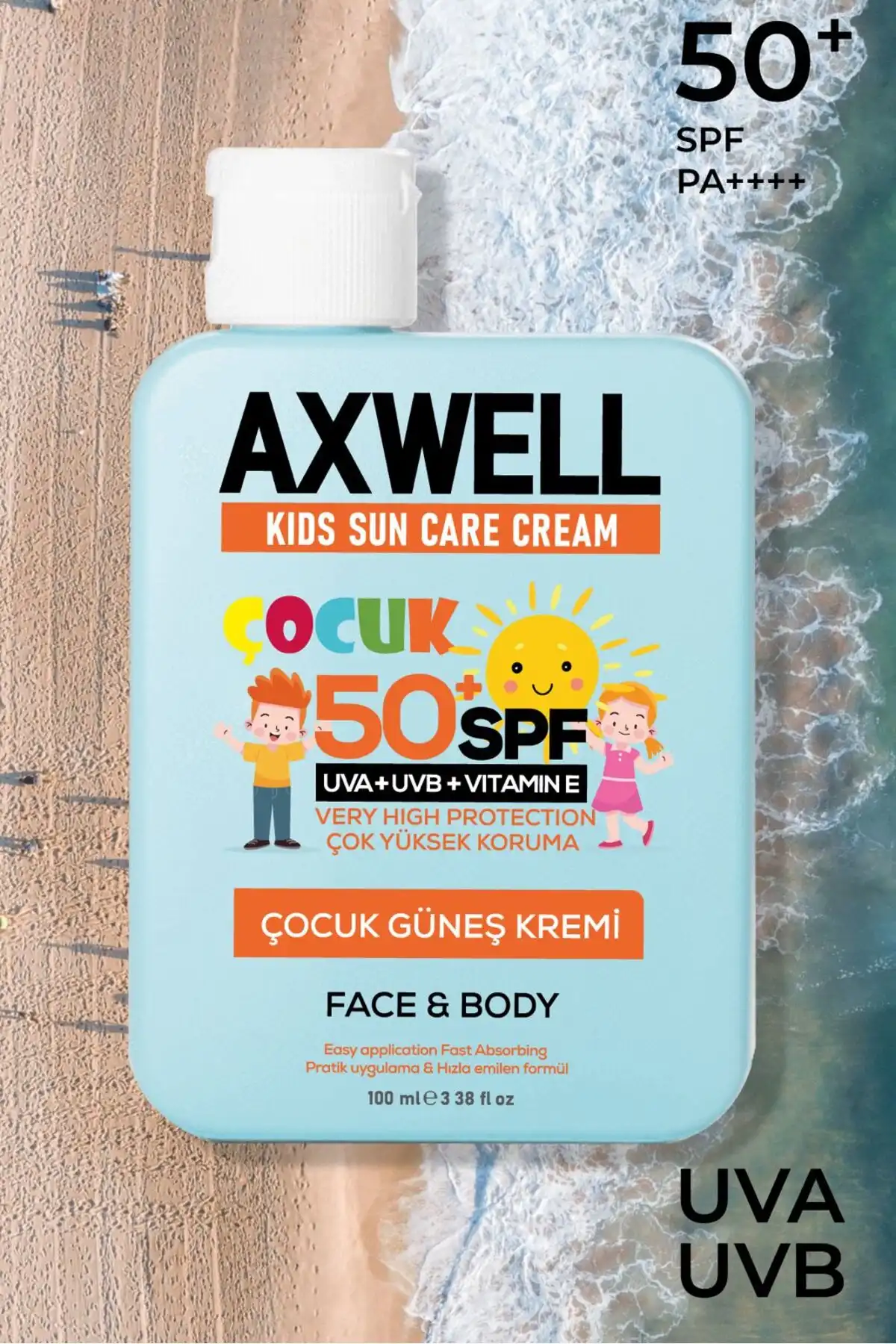کرم ضد آفتاب کودکان با محافظت بسیار بالا + ویتامین E Spf 50 + 100 میلی لیتر برند   به رنگ   در دسته ضد آفتاب