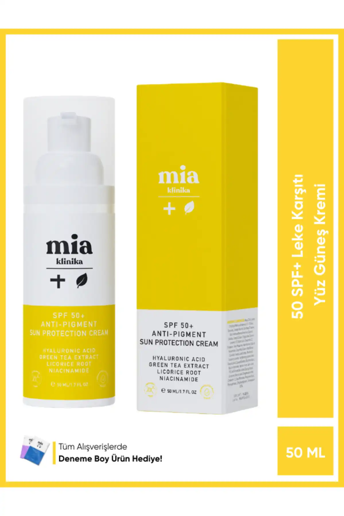 ضد آفتاب 50 Spf، ضد چروک و لک و ضد رنگدانه صورت برند   mia klinika(کلینیک میا) به رنگ   در دسته ضد آفتاب