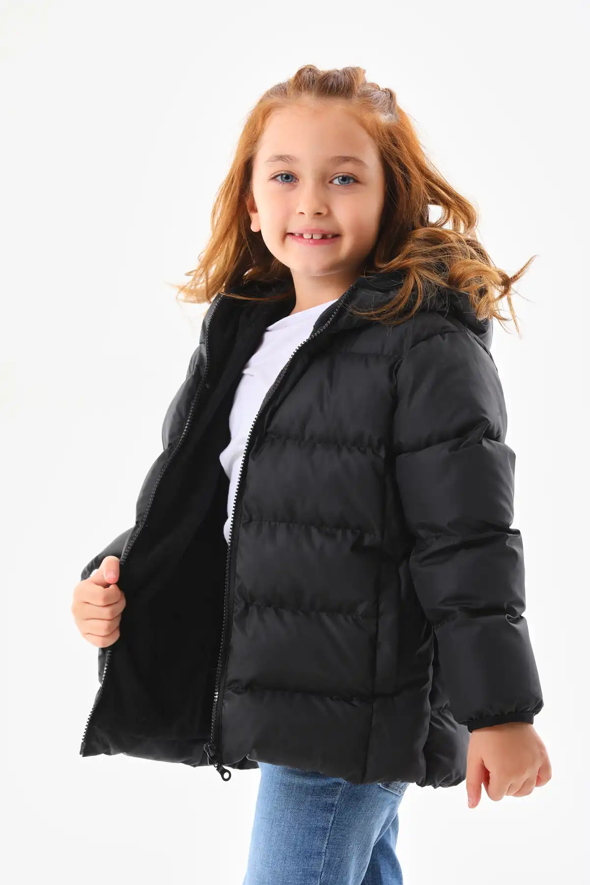 ROBA KIDS دخترانه پسرانه پشم گوسفند داخلی ضد آب و باد، کلاهدار، قیمت مانتو بچه گانه بادی جیبی، نظرات - Trendyol برند   ROBA KIDS ( ROBA KIDS )  به رنگ  مشکی در دسته لباس بچگانه و لباس کودک