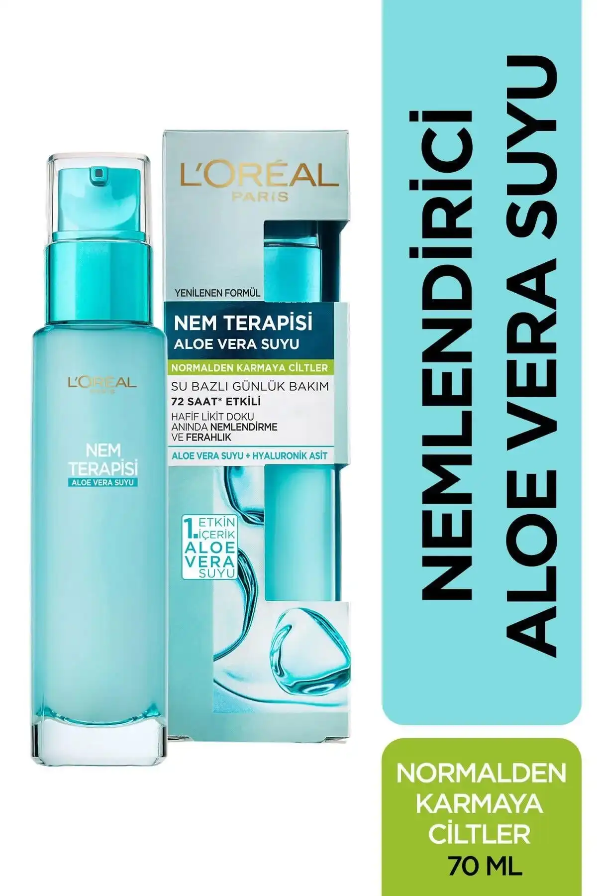 کرم مرطوب کننده آب آلوئه ورا برای پوست های نرمال تا مختلط 70 میلی لیتر برند   L'Oreal Paris(لورآل پاریس) در دسته مراقبت از پوست