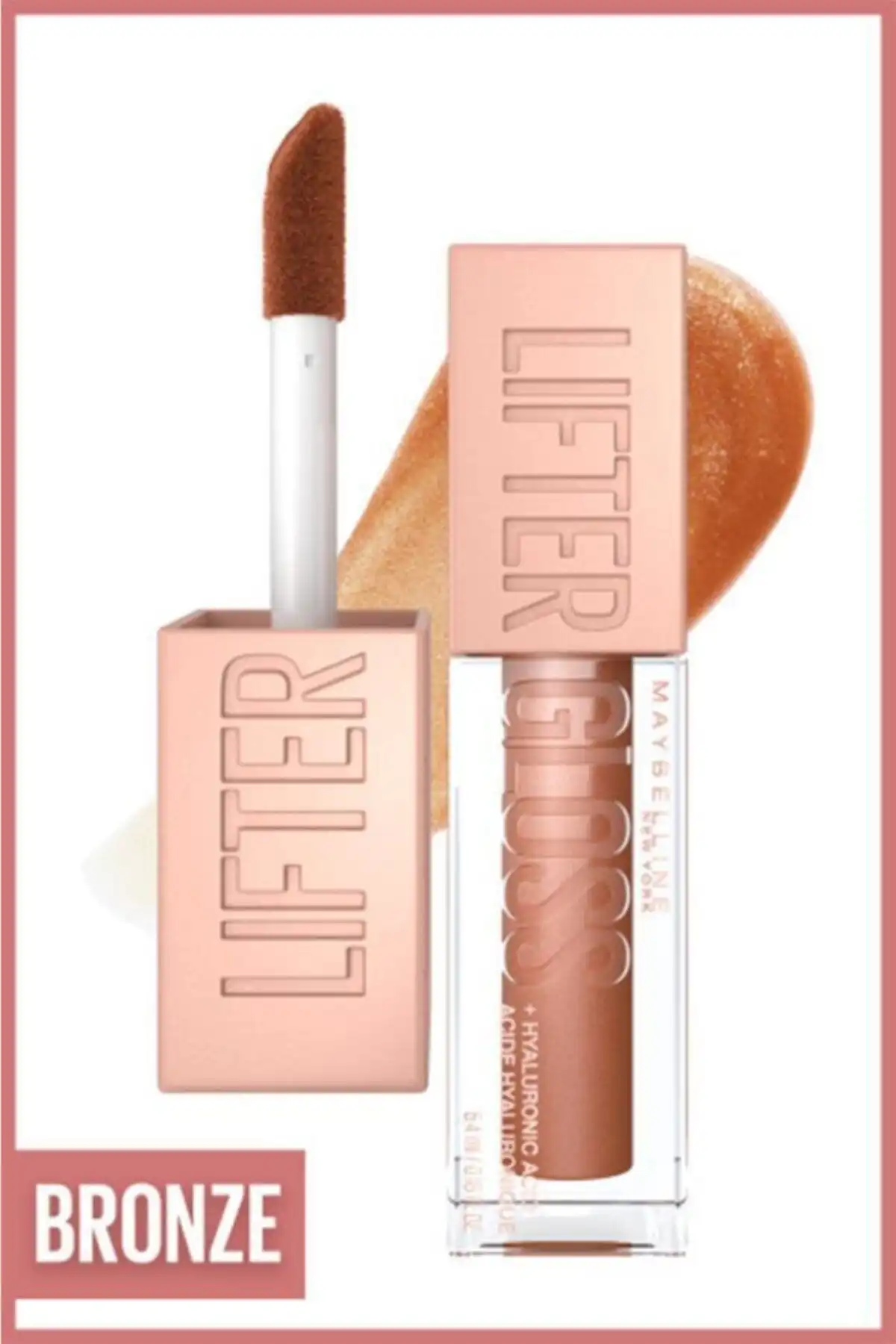 Lifter Gloss Moisturizing Lip Gloss - 018 برنز برند   Maybelline New York(میبلین نیویورک) به رنگ  فلزی