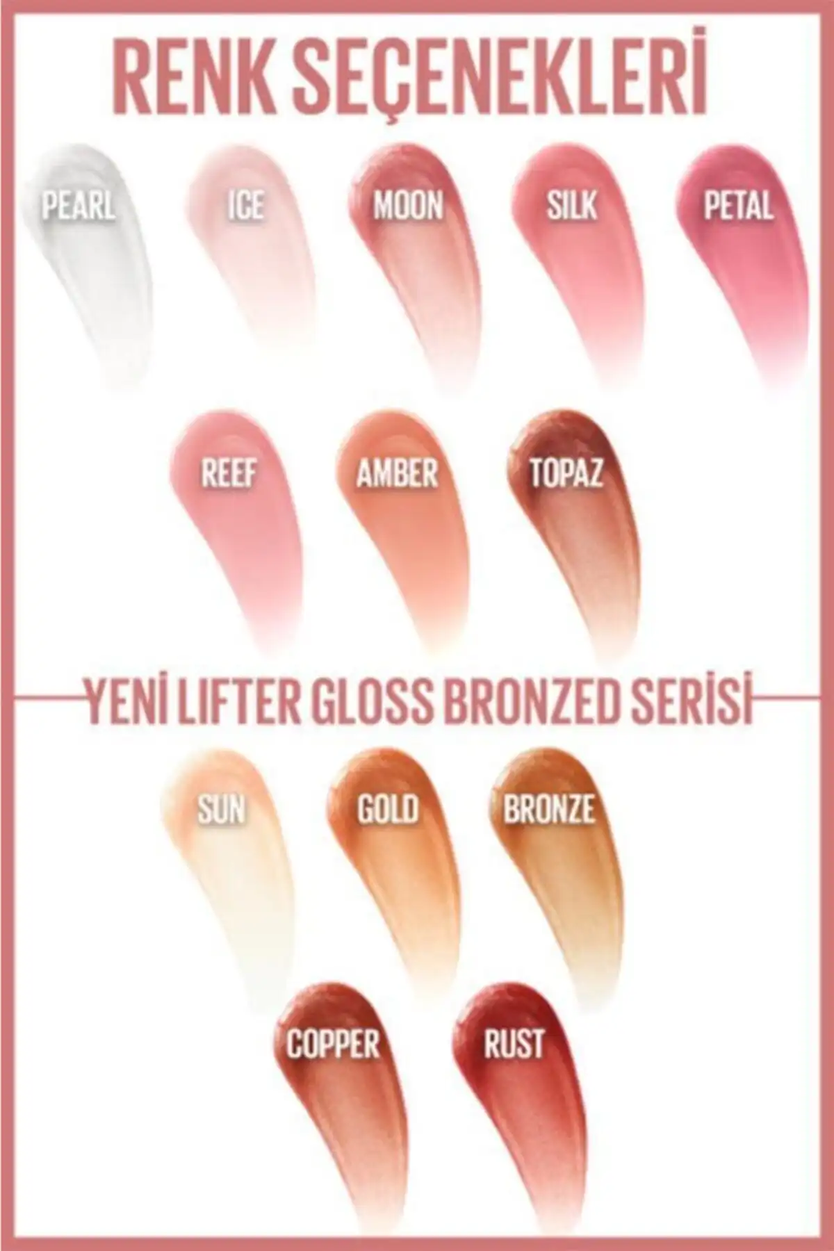 Lifter Gloss Moisturizing Lip Gloss - 018 برنز برند   Maybelline New York(میبلین نیویورک) به رنگ  فلزی