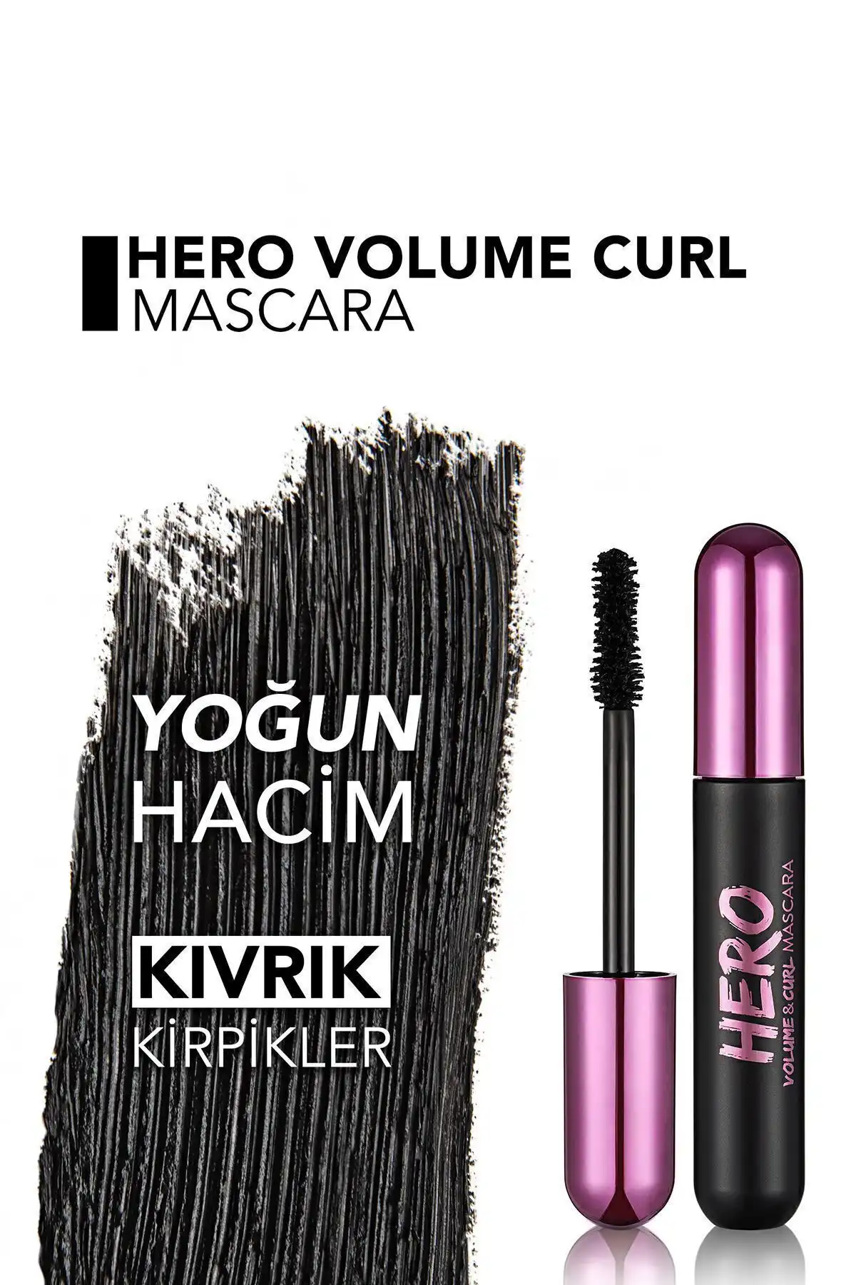 ریمل حجم دهنده و فر کننده (BLACK) - Hero Volume & ریمل فر - 000 - 8682536022804 برند   Flormar(فلورمار) به رنگ  