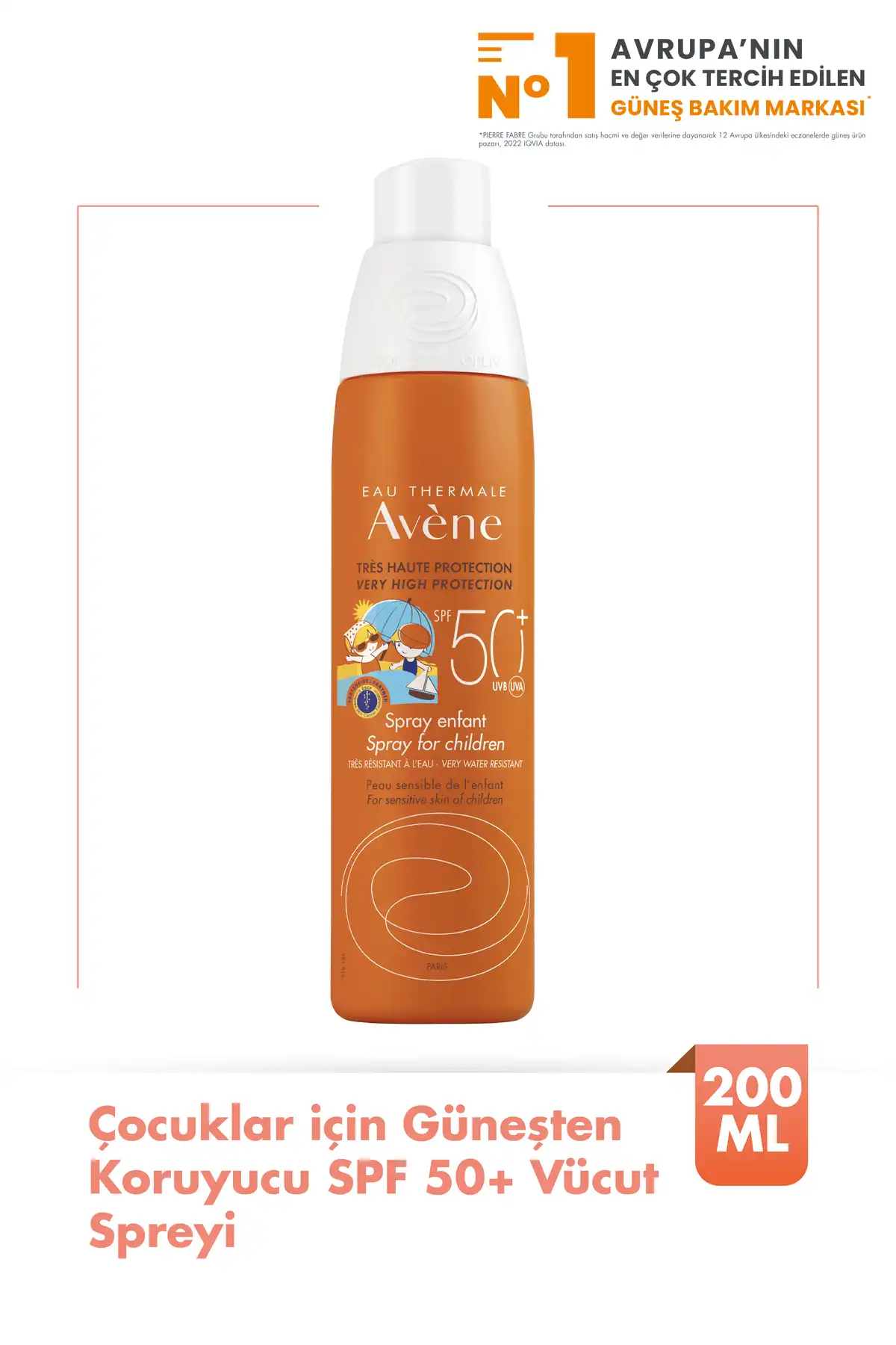 اسپری Sun Care Spf 50+ برای کودکان 200 میلی لیتر برند   Avene(آون) به رنگ   در دسته ضد آفتاب