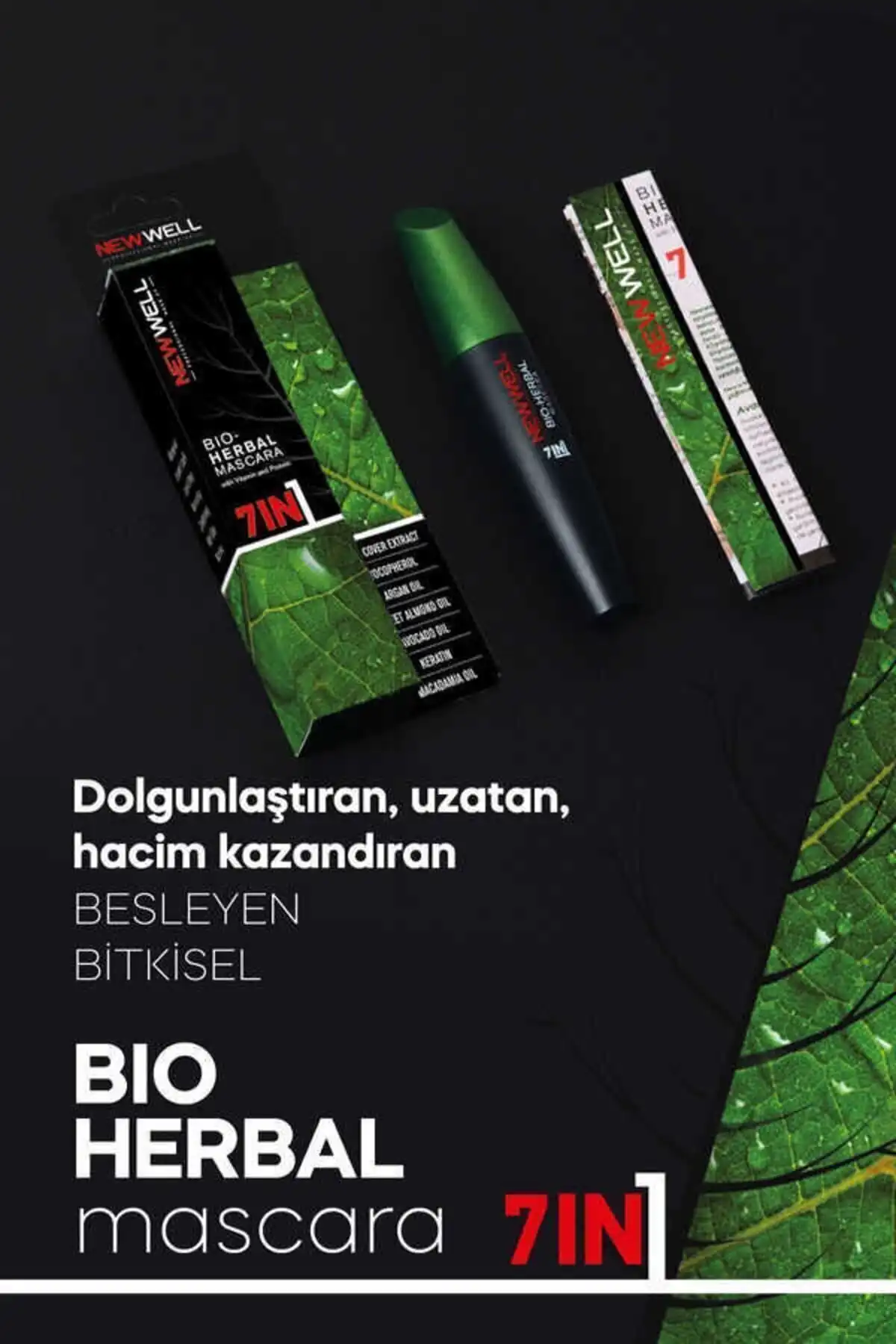 ریمل جدید Well Bio-Herbal 7 در 1 نظرات گیاهی، قیمت - Trendyol برند   New Well(خوب جدید) به رنگ  مشکی