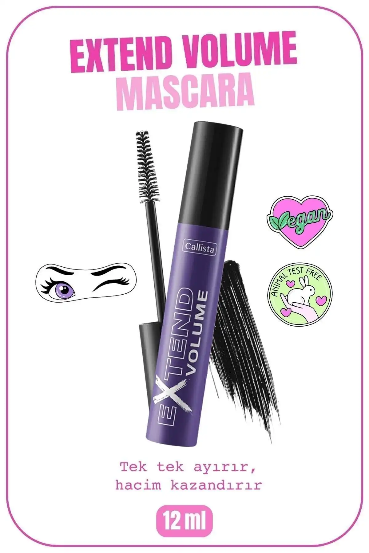 Extend Volume Mascara Volume and Length Effect Mascara Black برند   Callista(کالیستا) به رنگ  