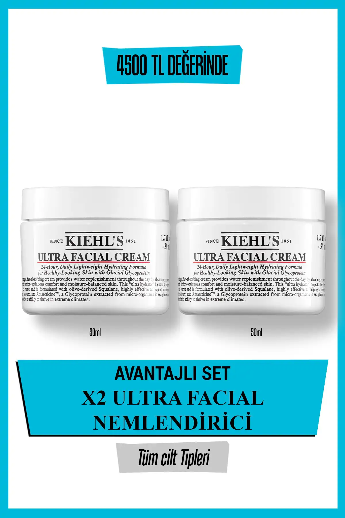ست کرم صورت Ultra Moisture Duo Set برند   Kiehl's(کیهل) به رنگ   در دسته ست مراقبت از پوست