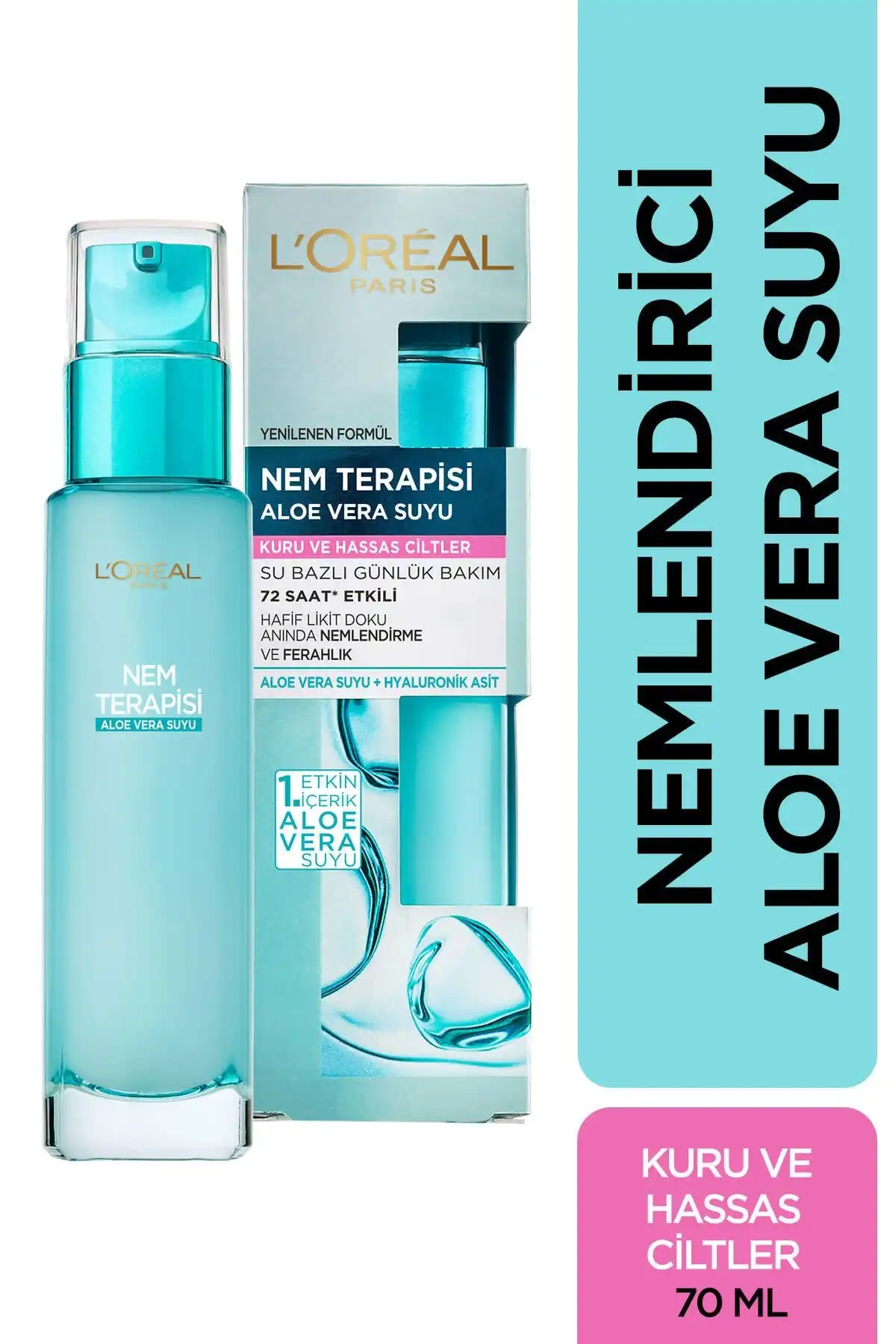 کرم مرطوب کننده آب آلوئه ورا برای پوست های خشک و حساس 70 میلی لیتر برند   L'Oreal Paris(لورآل پاریس) در دسته مراقبت از پوست