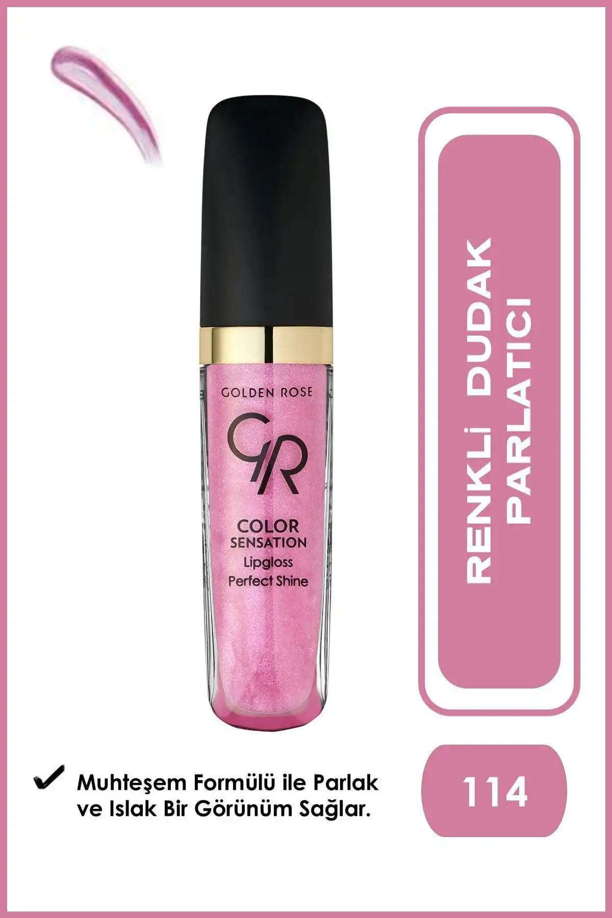 Lip Gloss - Color Sensation Lipgloss No: 106 8691190704063 برند   Golden Rose(رز طلایی) به رنگ   صورتی در دسته حالت دهنده مو