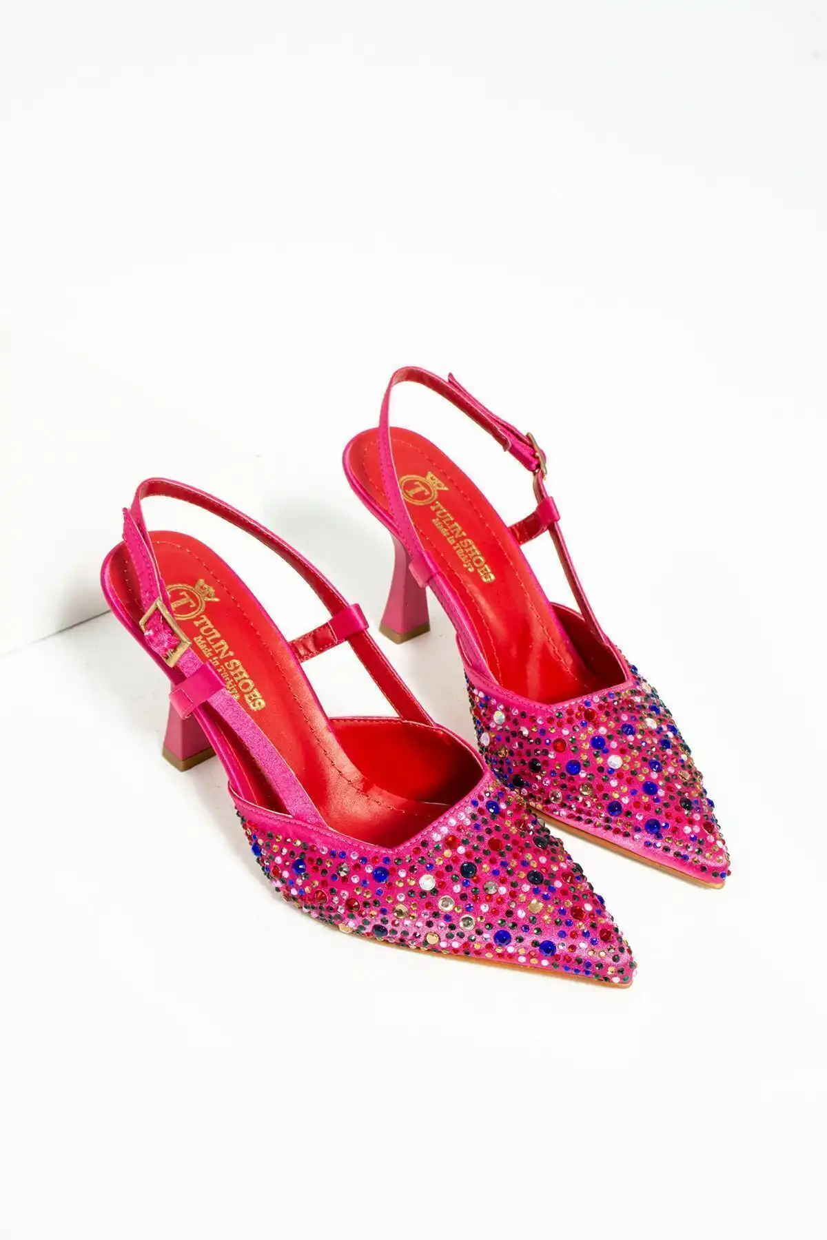 کفش مجلسی زنانه اصل ترکیه مدل جدید 2025  برند  Tulin Shoes ( کفش های لاتین )  به رنگ  فوشسی