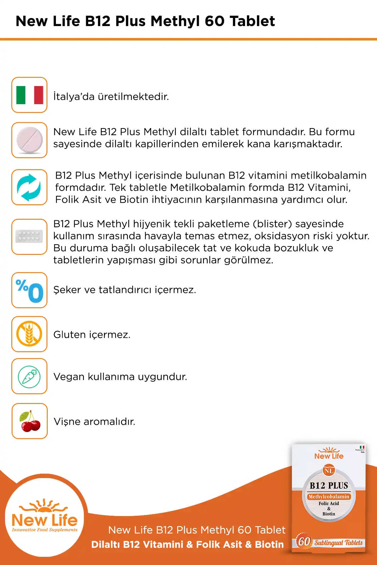 New Life Newlife B12 Plus 60 تبلت برند   New Life ( زندگی جدید ) 