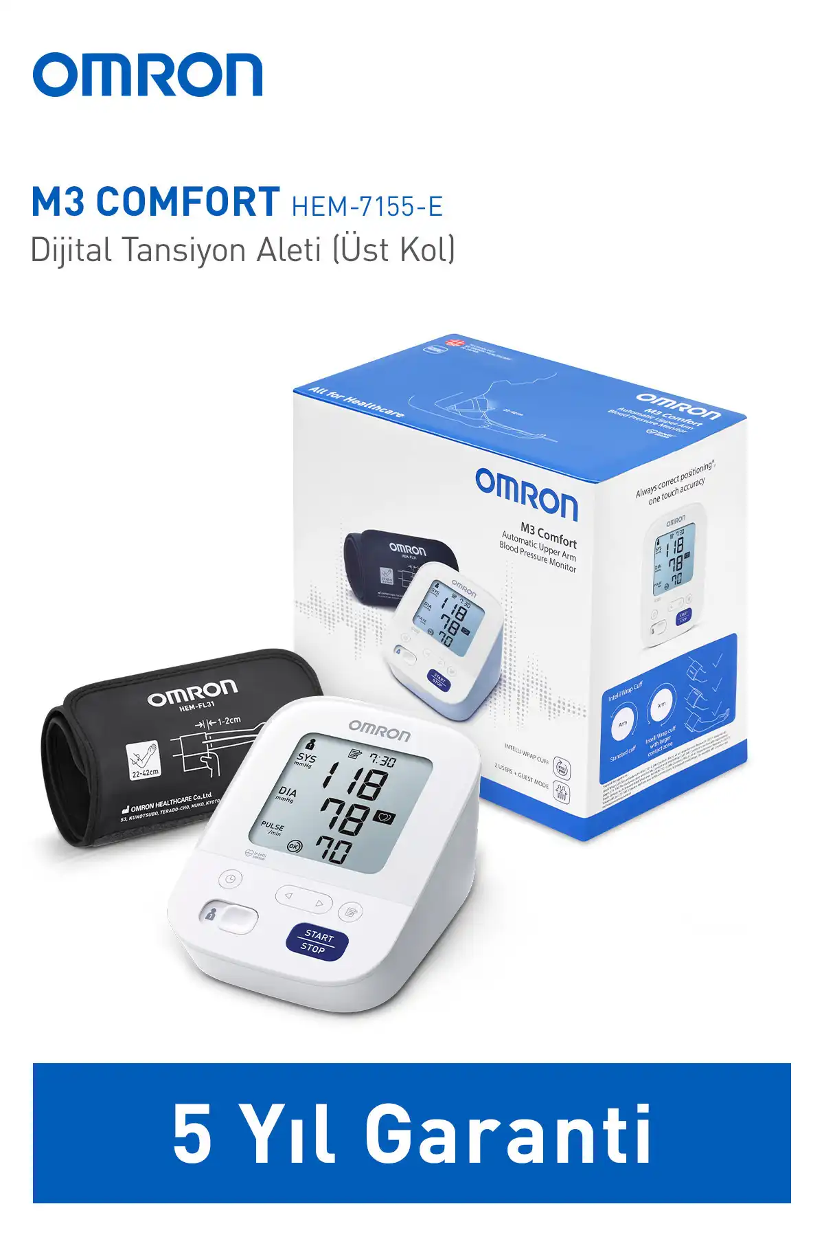 Omron M3 Comfort Hem-7155-E Meter Bloodshiter برند  Omron ( امرون ) 