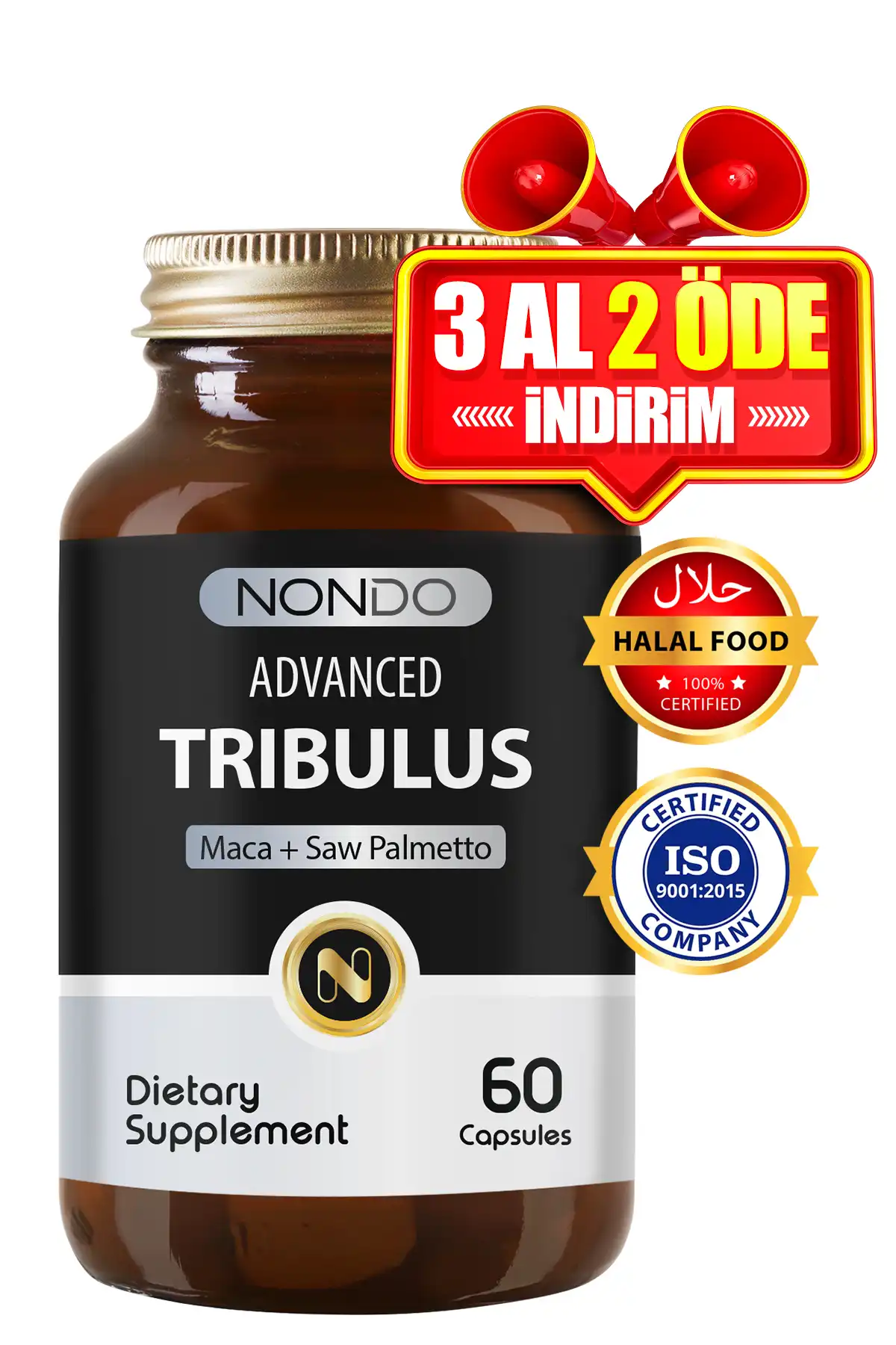 کپسول Nondo Tribulus 60 (Thorn Iron ، Tribulus Terrestris Saw Palmetto Korea Ginseng Ginko Biloba) برند   Nondo ( Nondo ) 