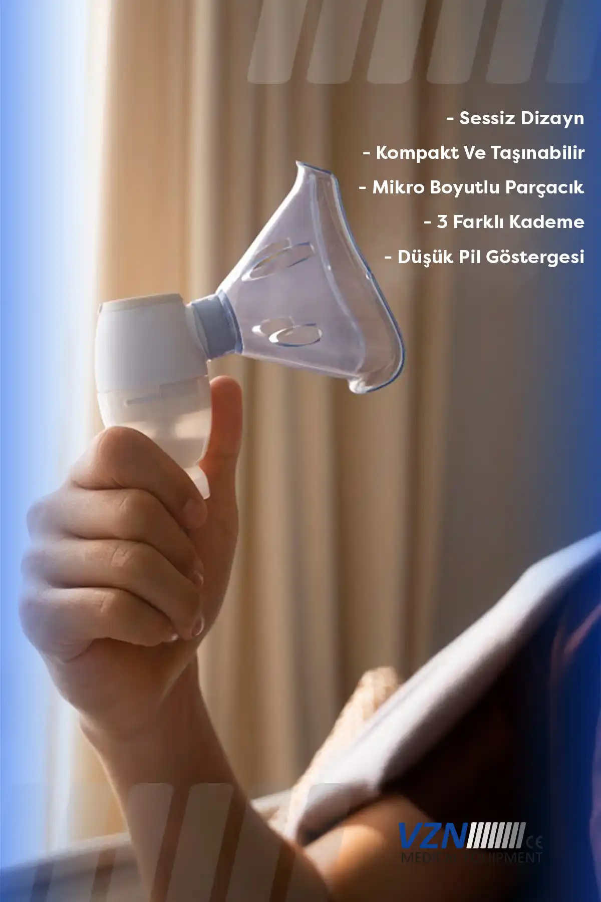 VZN قابل حمل Nebulizer MESH قابل شارژ ، قابل تنظیم سطح 3 مرحله (LT-N200) برند   VZN ( VZN ) 