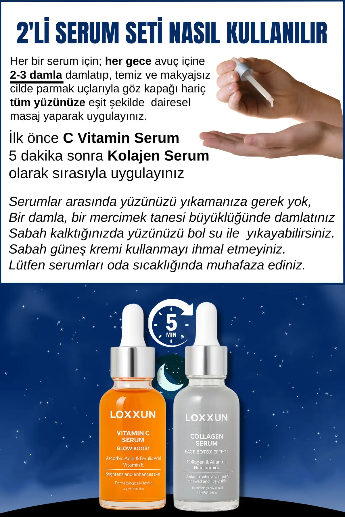 ست سرم ویتامین C و کلاژن برند   به رنگ   در دسته ست مراقبت از پوست