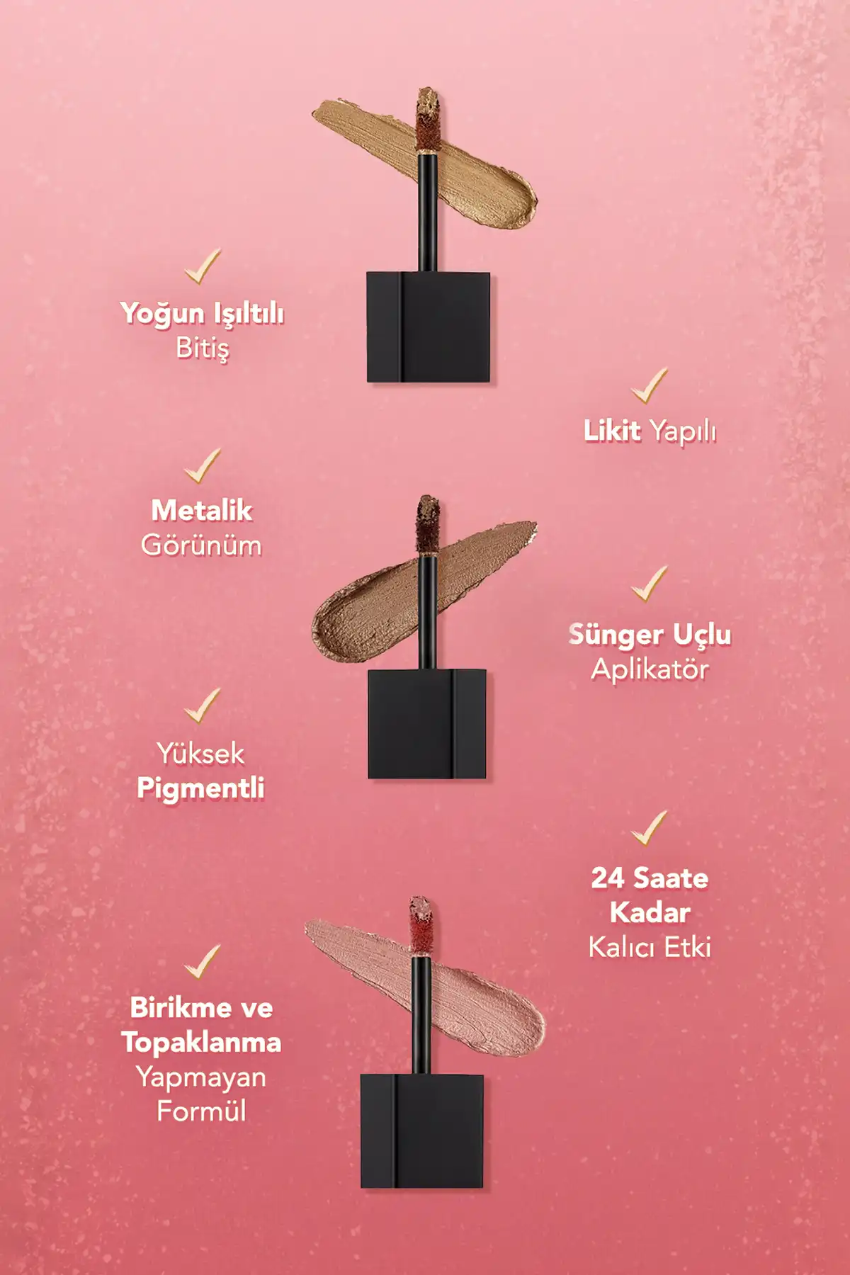 سایه چشم مایع فلزی (طلایی) - Shimmer & Shane Liquid Shadow - 001 Cashmere Gold - 8682536002592 برند   Flormar(فلورمار) به رنگ  طلا
