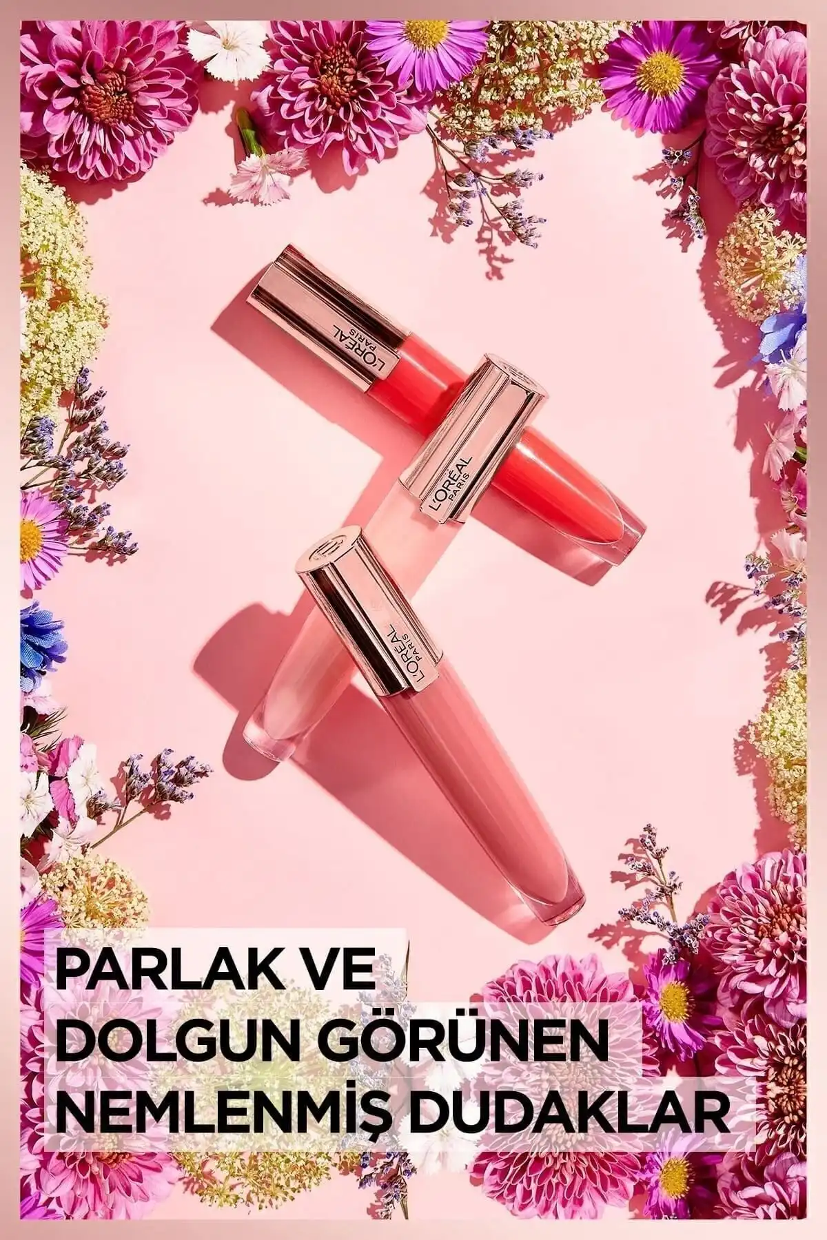 Glow Paradise Balm in Gloss - Shimmering Shine 404 I Insert برند   L'Oreal Paris(لورآل پاریس) به رنگ   صورتی