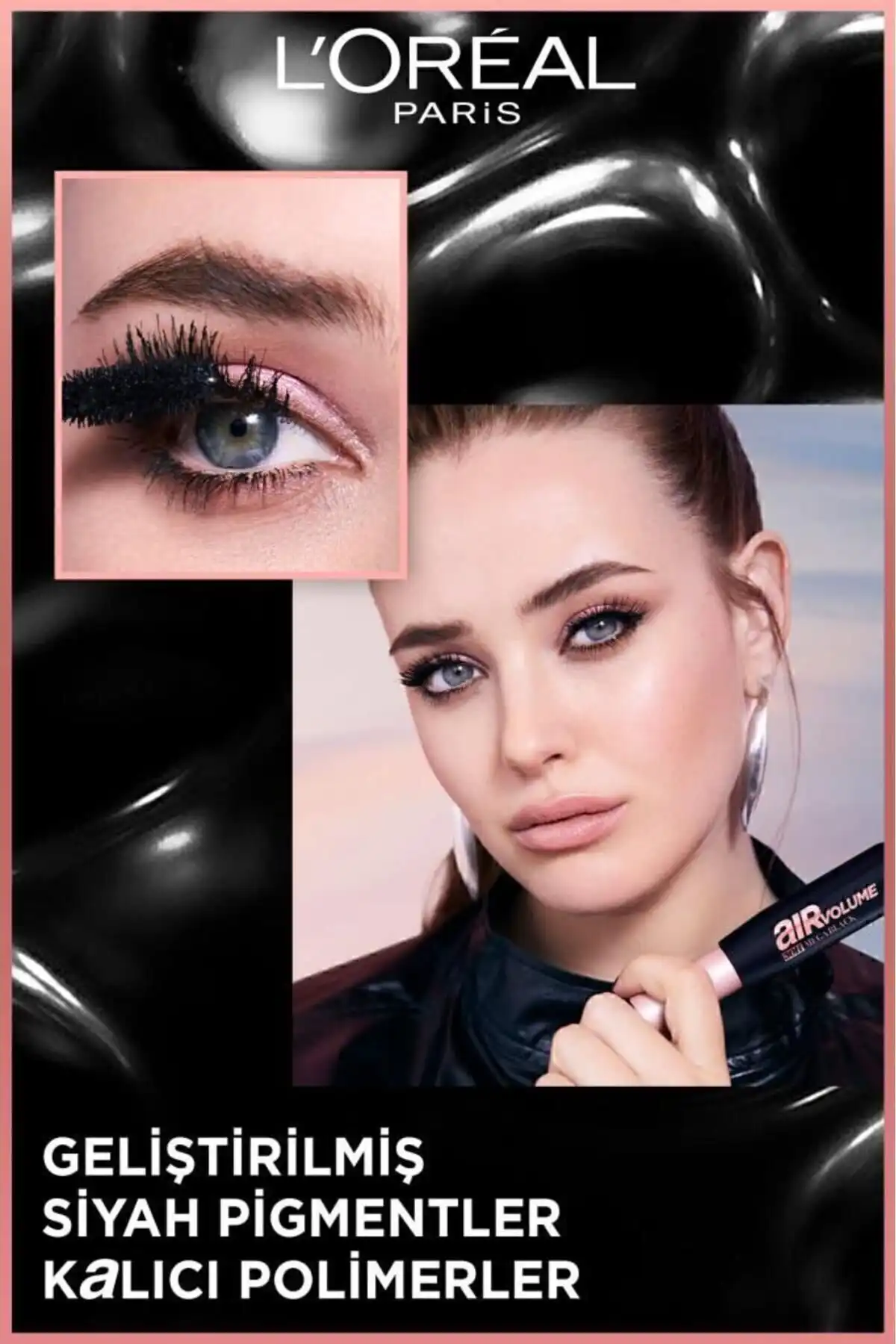 ریمل حجم دهنده ایر مگا - ماندگاری تا 30 ساعت - مشکی فوق العاده برند   L'Oreal Paris(لورآل پاریس) به رنگ  
