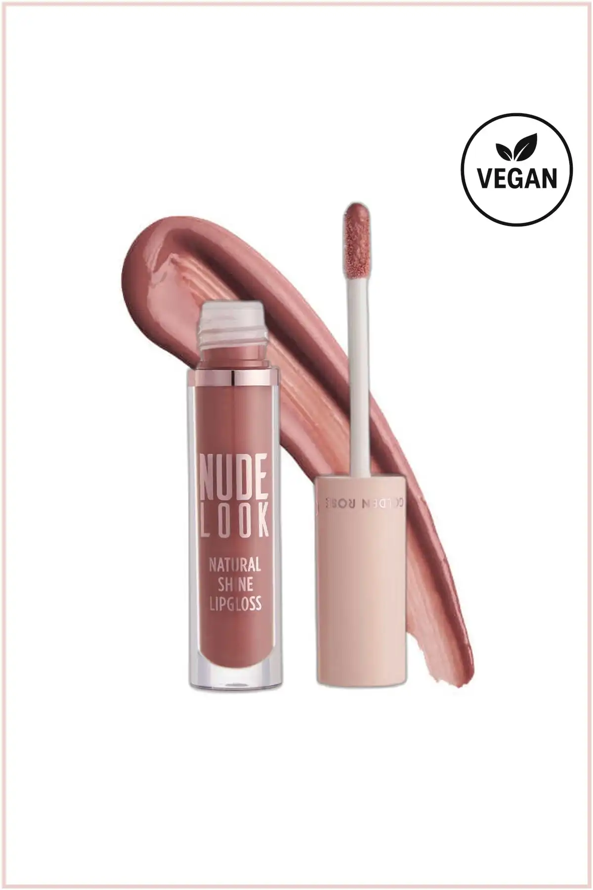 Nude Look Natural Shine Lipgloss No:04 Peachy Nude - براق لب طبیعی رنگی برند   Golden Rose(رز طلایی) به رنگ  نارنجی در دسته حالت دهنده مو