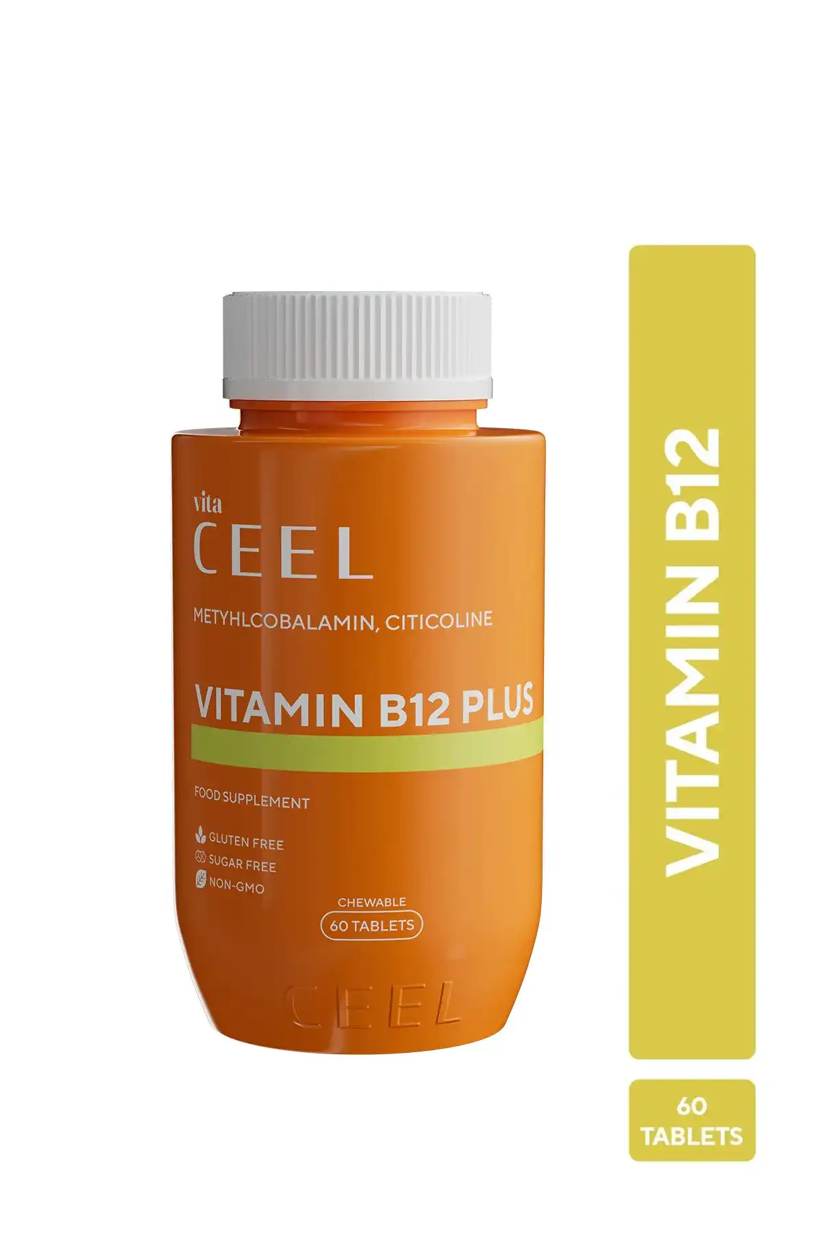 Vita Ceel Vitamin B12 Plus قرص زبان Metyhcobalamine ، قرص سیتیکولین 60 برند   Vita Ceel ( ویتا سل ) 