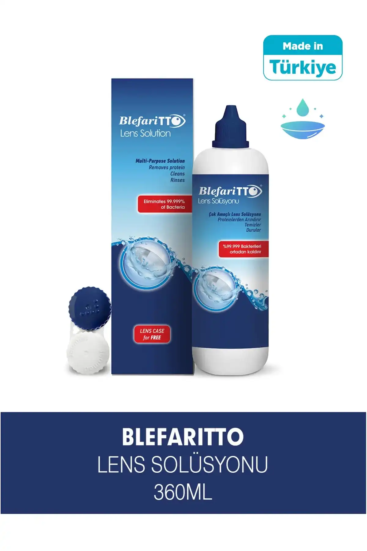 محلول لنز Bleforritto 360 میلی لیتر برند  BLEFARİTTO ( جبهه ) 