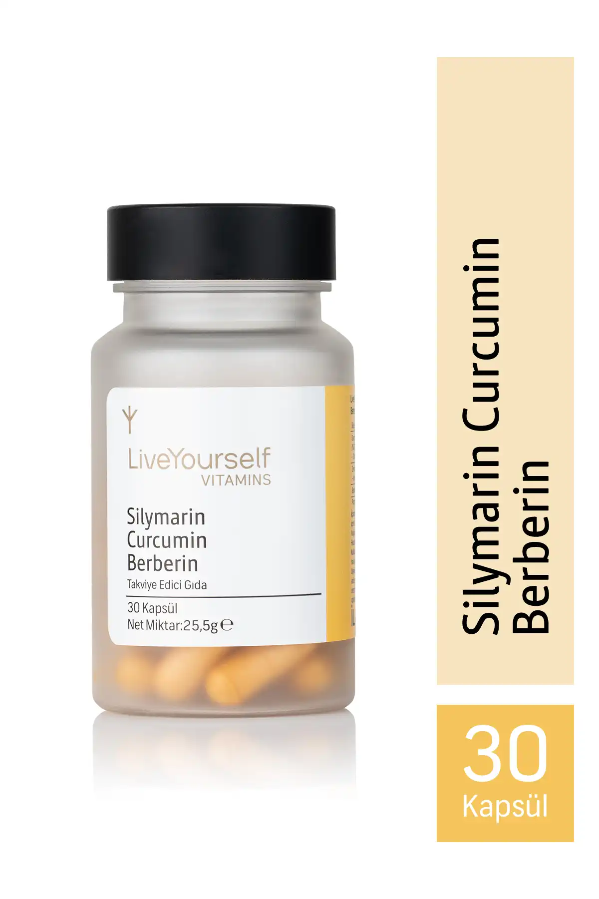 خودت سیلیرمارین ، کورکومین \ u0026 بربرین تقویت کننده غذا - 30 کپسول برند   Live Yourself ( خودت زندگی کن ) 