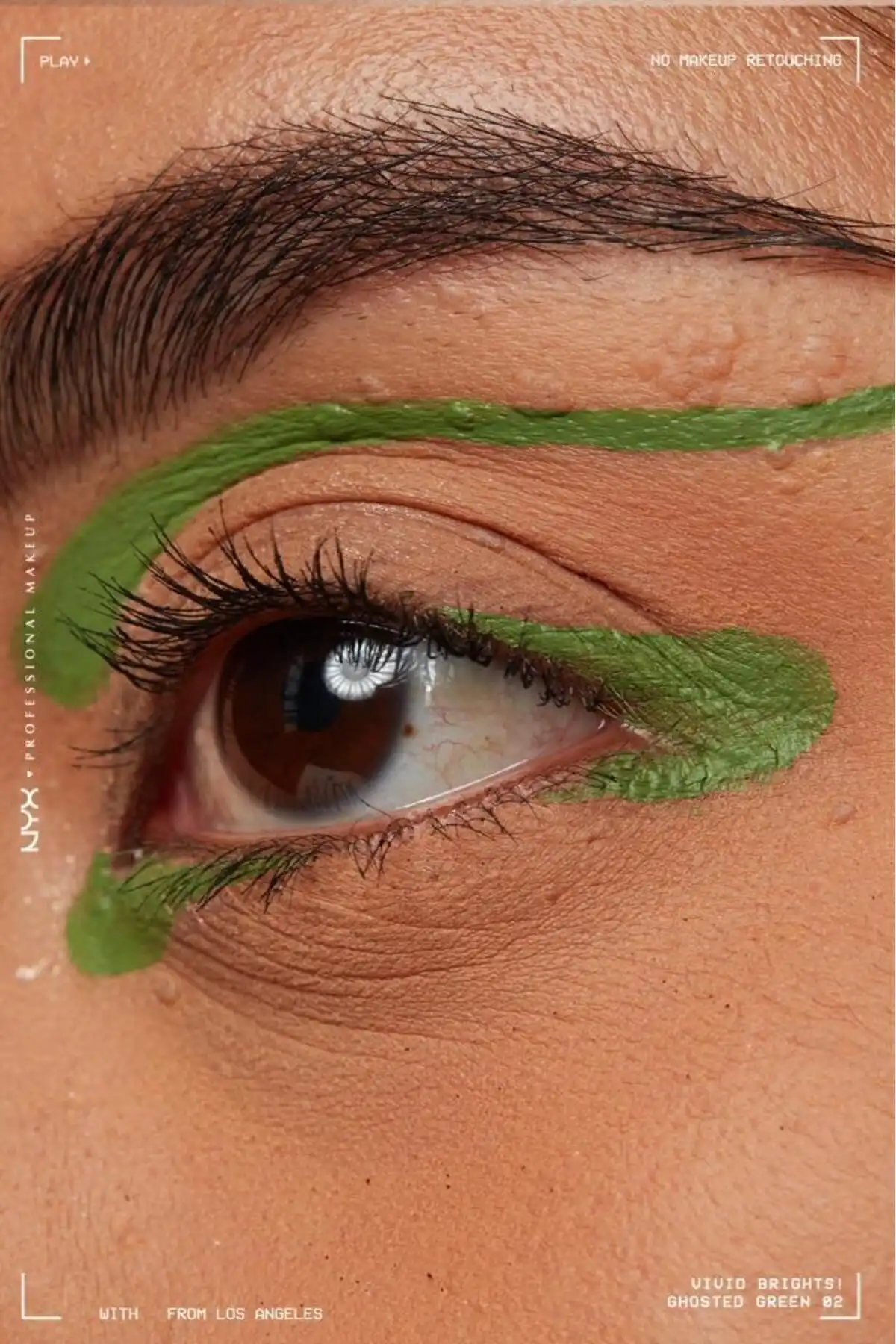 خط چشم مایع Vivid Brights - Ghosted Green برند   NYX Professional Makeup(آرایش حرفه ای NYX) به رنگ  سبز