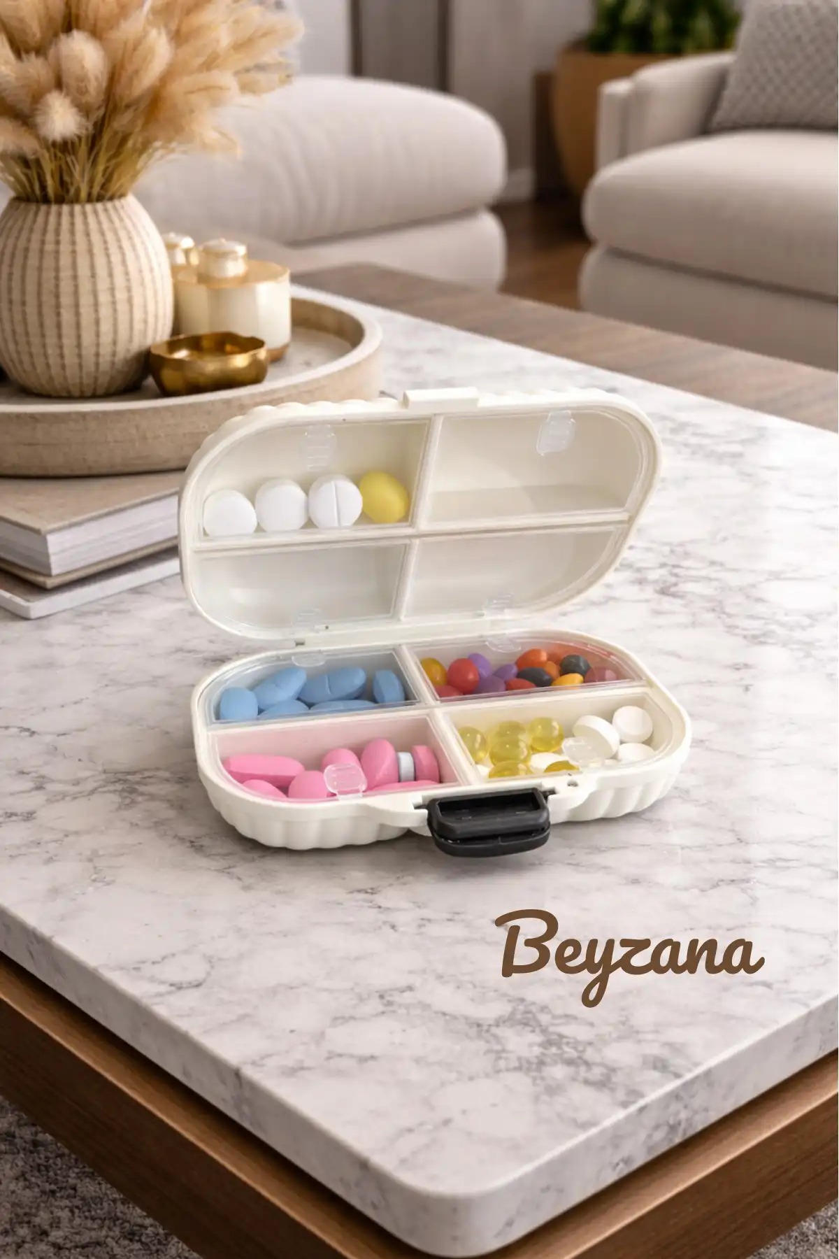جعبه داروی متحرک 7 روز قطعات قطعات برند   BEYZANA ( BEYZANA ) 