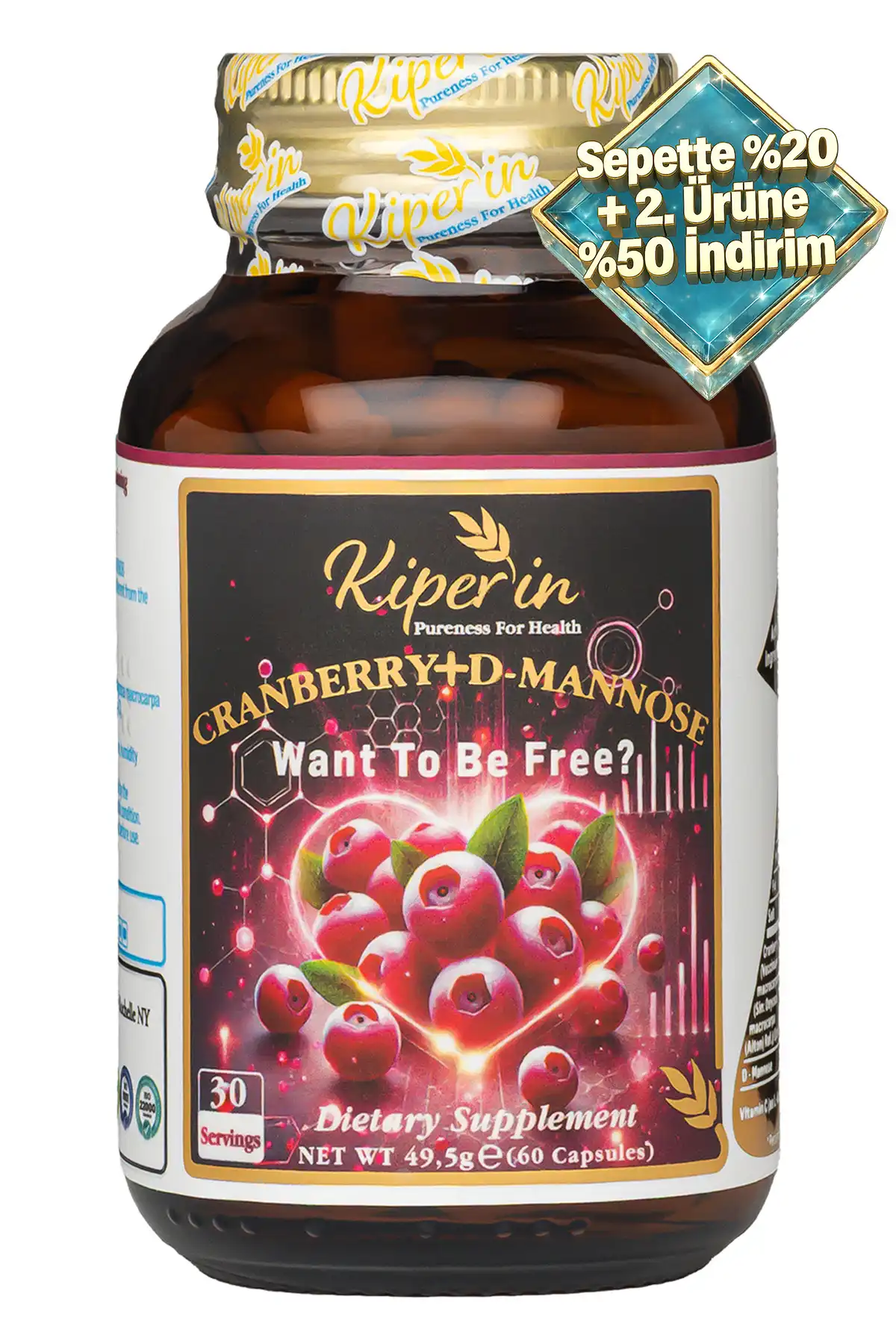 زغال اخته Kiperin ، D -Mannosis ، ویتامین C - سلامت جاده ای بیرونی (60kapsule \ U0026 1400mg) برند   Kiperin Collagen ( کیپرین کلاژن ) 