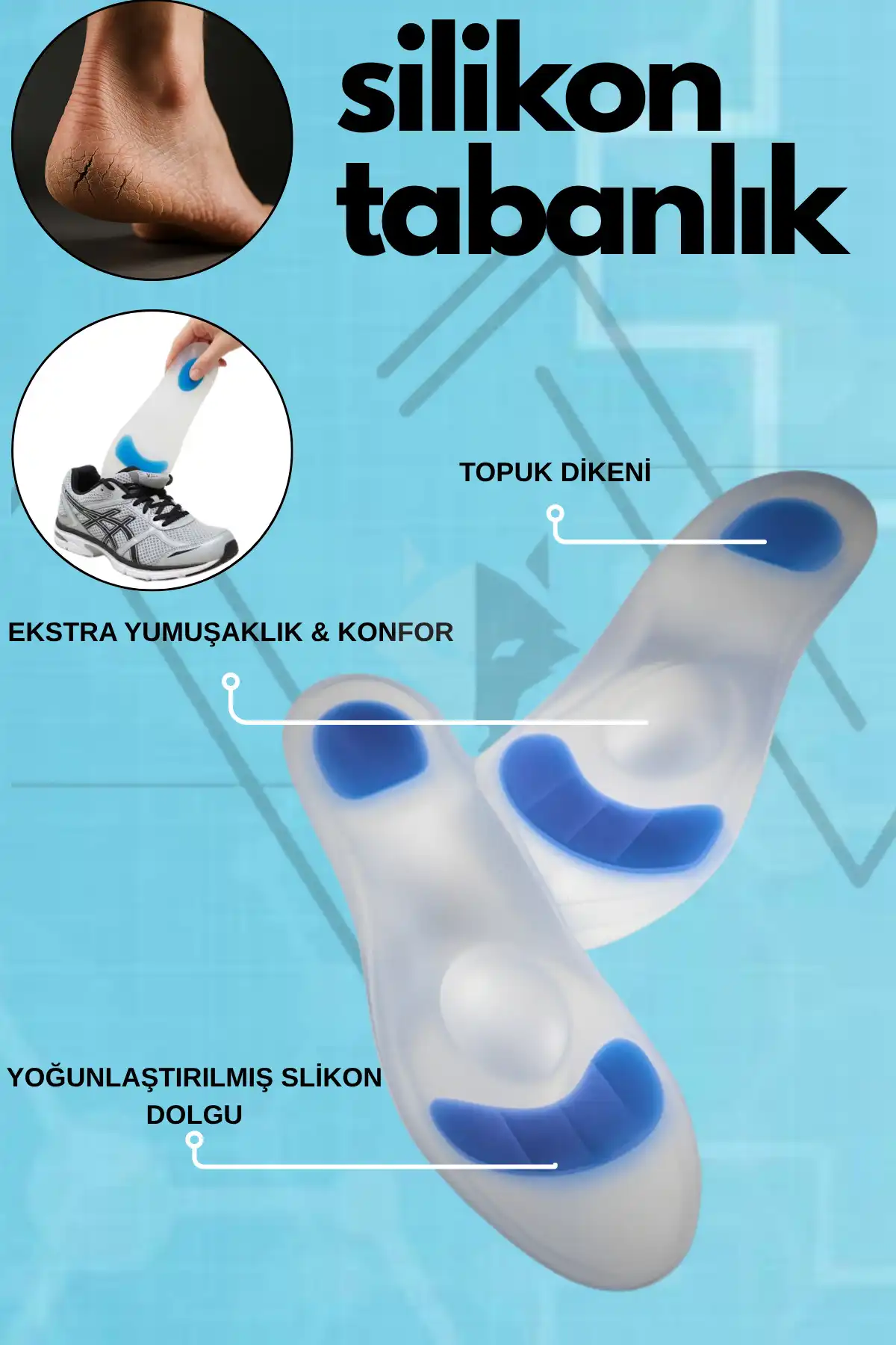 کفی های ژل سیلیکون unisex unisex - جذب شوک و پشتیبانی از پاشنه - درد درد - پاشنه پاشنه برند  