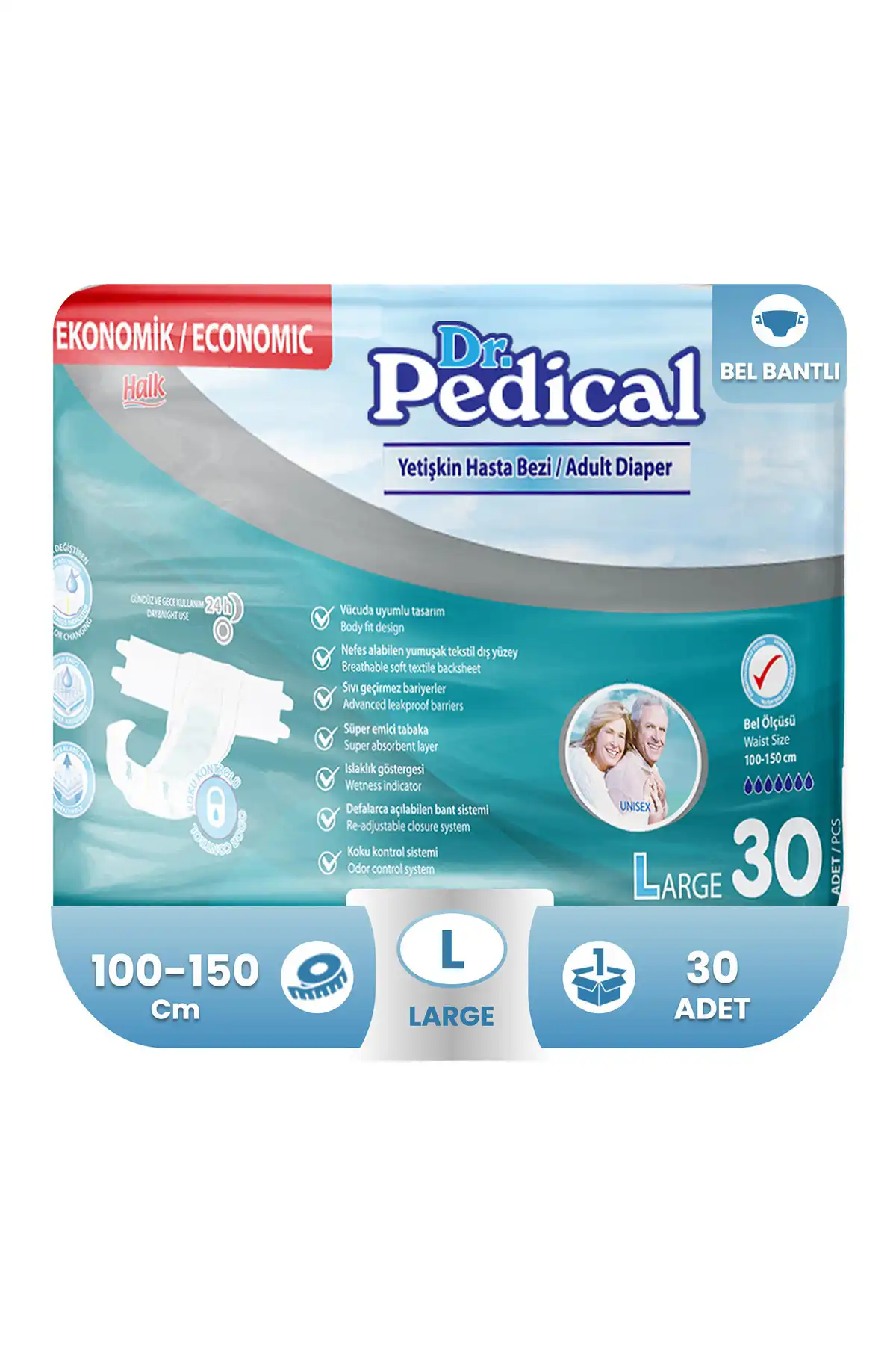 دکتر Pedical Sick Six Diapers سطح نساجی سطح بزرگ کمر 30 Luk برند  