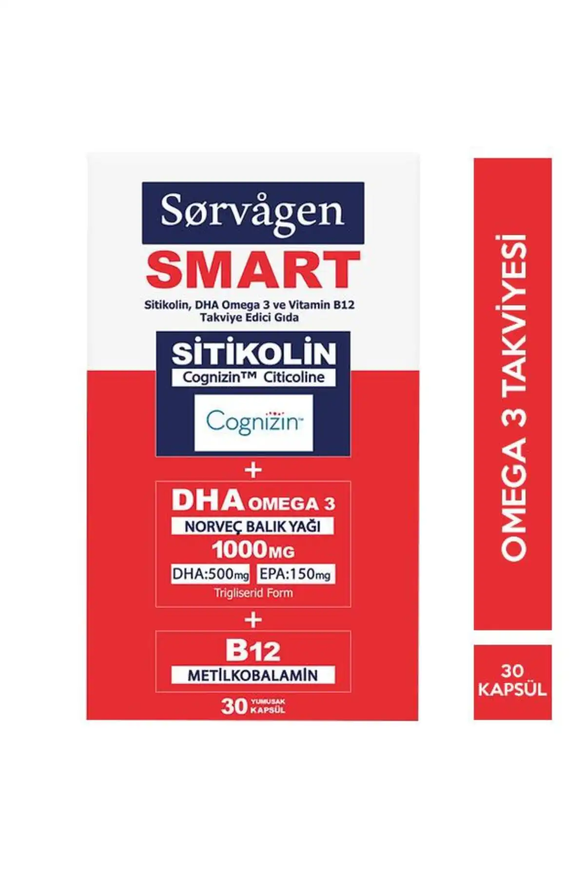 Sorvagen Smart Sitikolin Dha Omega 3 30 کپسول (1 قطعه) برند   Sorvagen ( سورواگن ) 