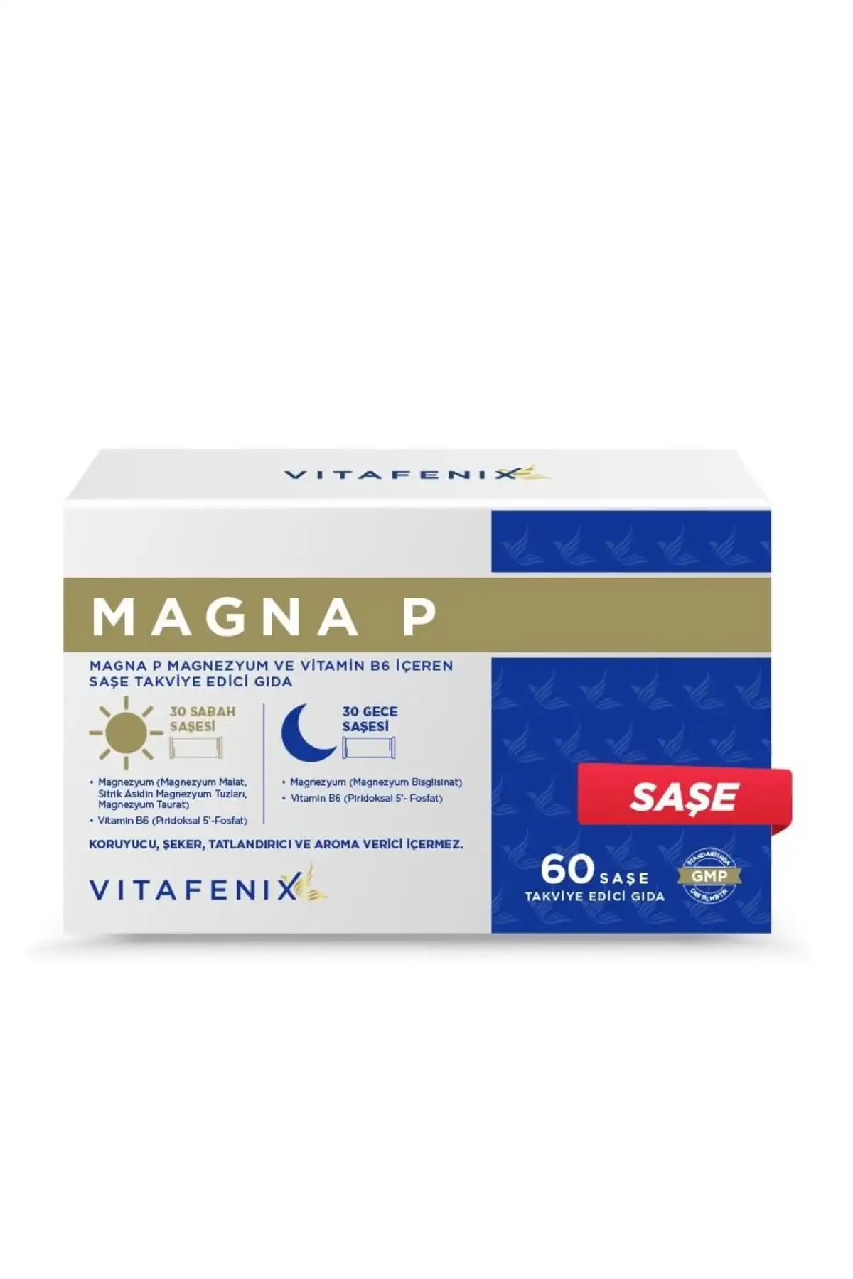 Vitafenix Magna P منیزیم و ویتامین B6 در داخل شاسی تقویت کننده مواد غذایی 60 شاسی برند   Vitafenix ( ویتافنیکس ) 