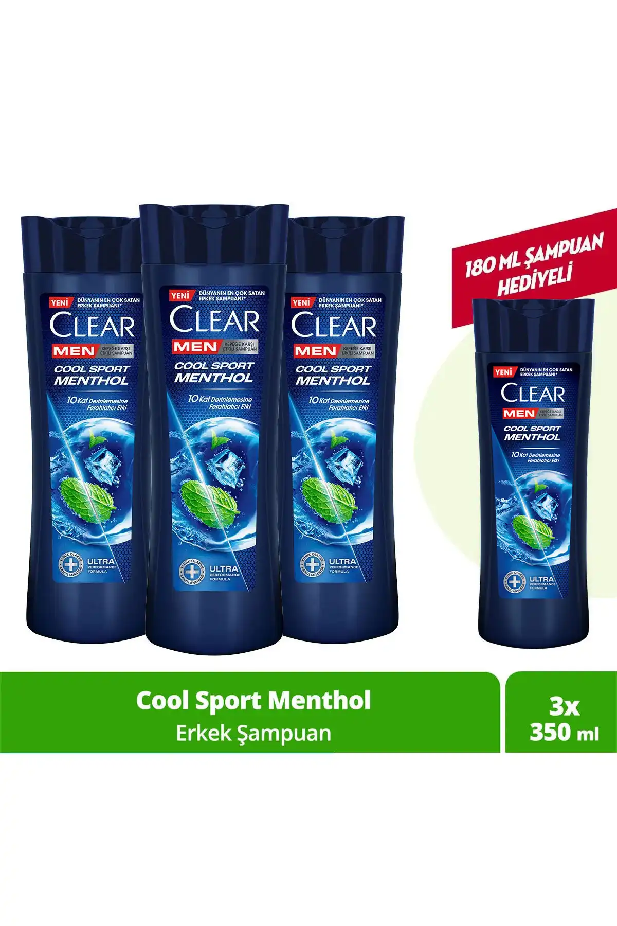 شامپو ضد شوره مردانه کول اسپورت منتول 350 میلی لیتر X3 برند   Clear ( پاک کردن )  در دسته مراقبت از مو