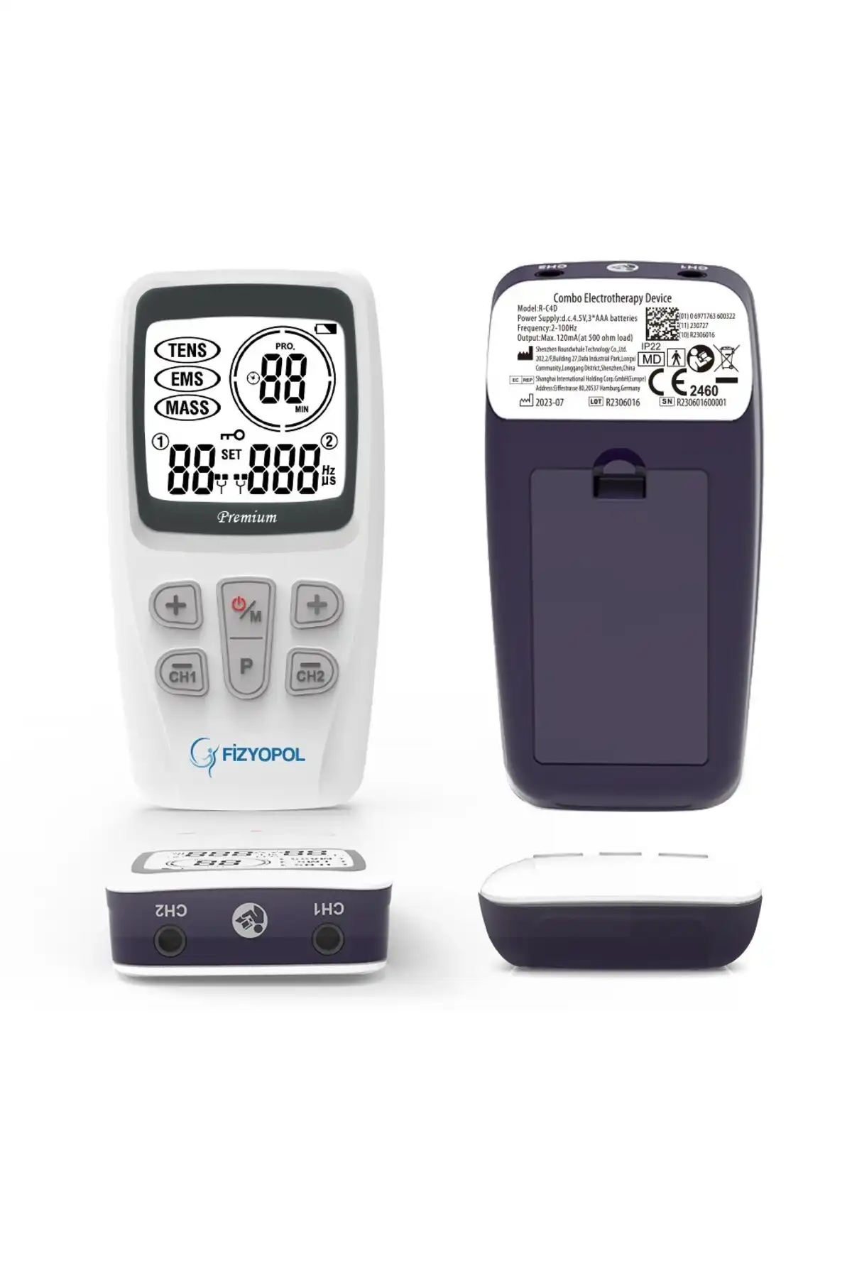 Fizyopol Premium ، فیزیوتراپی 2 کانال TENS TENS قابل حمل دیجیتال ده ها ، EMS ، دستگاه ماساژ برند  FİZYOPOL ( فیزیولوژیکی ) 