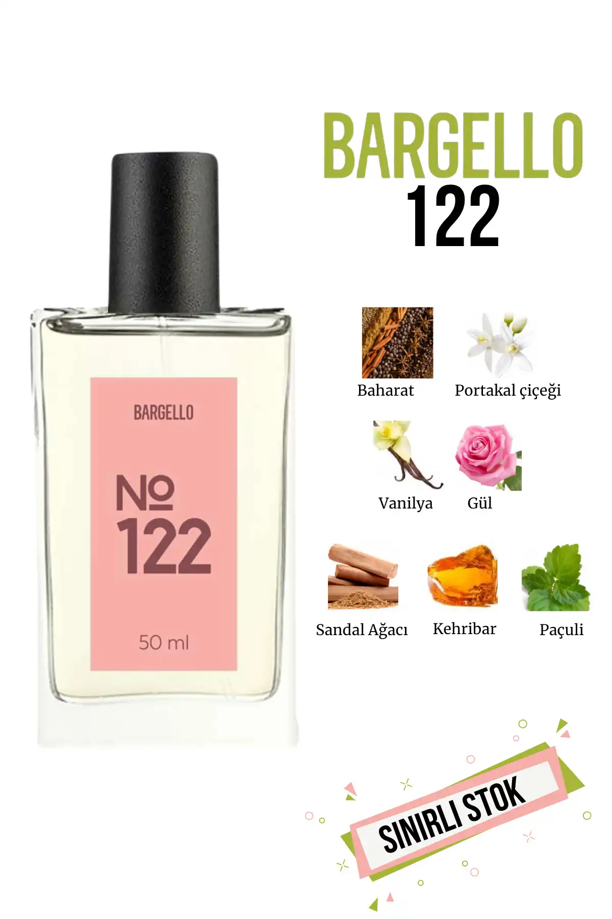 عطر زنانه 122 Oriental Edp 50 ml 8691841310841 برند   Bargello ( بارجلو )  در دسته عطر و ادکلن