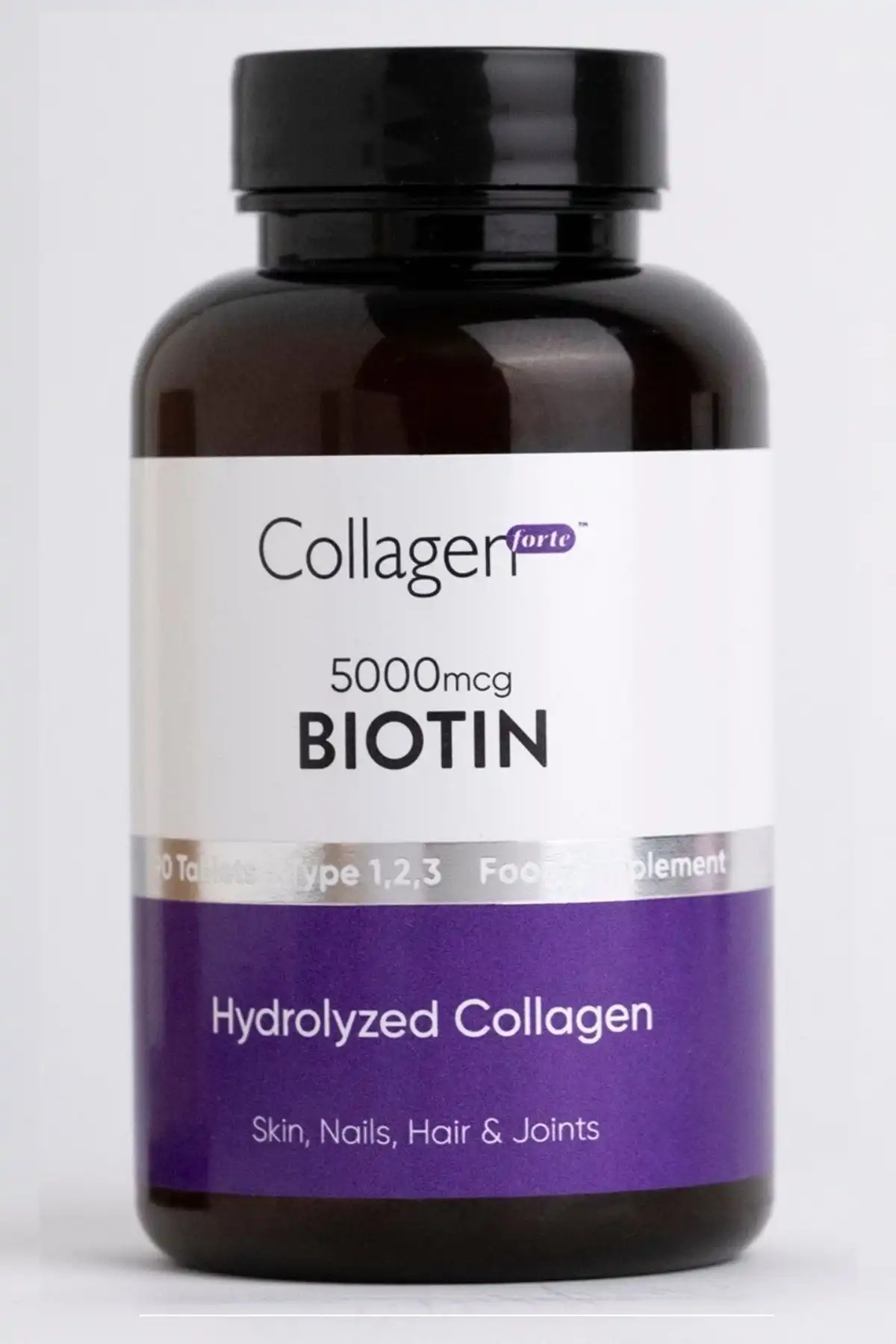 ویتامین موهای کلاژن Forte Platinum ، Volume \ U0026 Nail ، Biotin 5000mcg \ U0026 Collagen 1500mg x 90 قرص برند   Collagen Forte Platinum ( کلاژن فورته پلاتین ) 