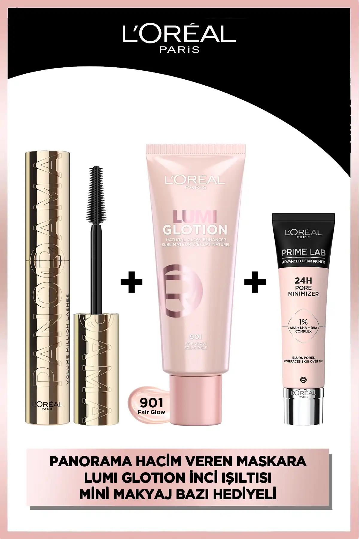 ریمل تلسکوپی کربن بلک - Black & ریمل مینی پارادایس 4.7 میلی لیتری برند   L'Oreal Paris(لورآل پاریس) به رنگ  