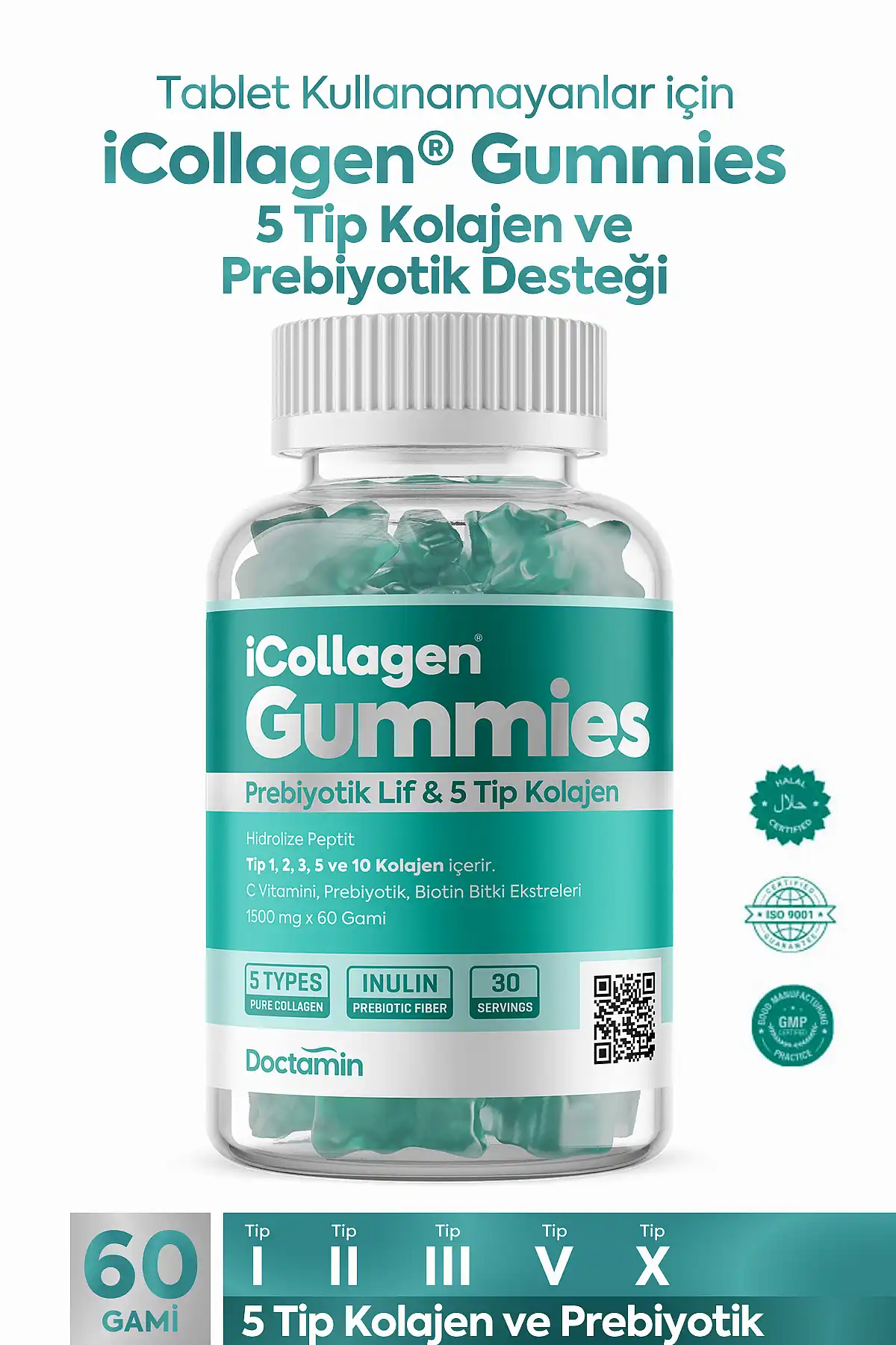 Icollagen Gummies Gelibon 5 انواع کلاژن \ U0026 prebiotic برند   icollagen ( آیکلاژن ) 