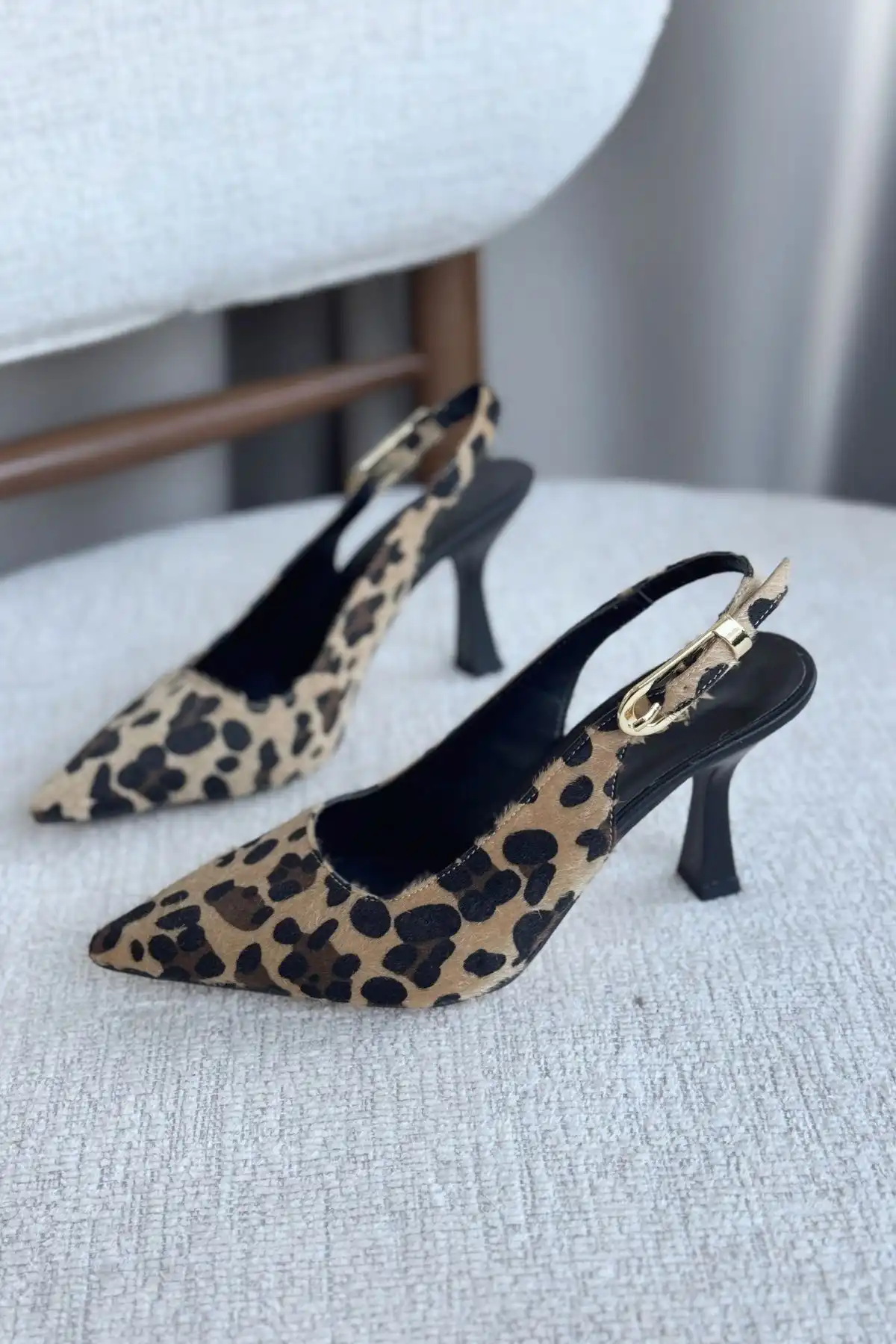 کفش مجلسی زنانه اصل ترکیه مدل جدید 2025  برند  GOFFSHOES ( گفشوی )  به رنگ  Leopar-123775