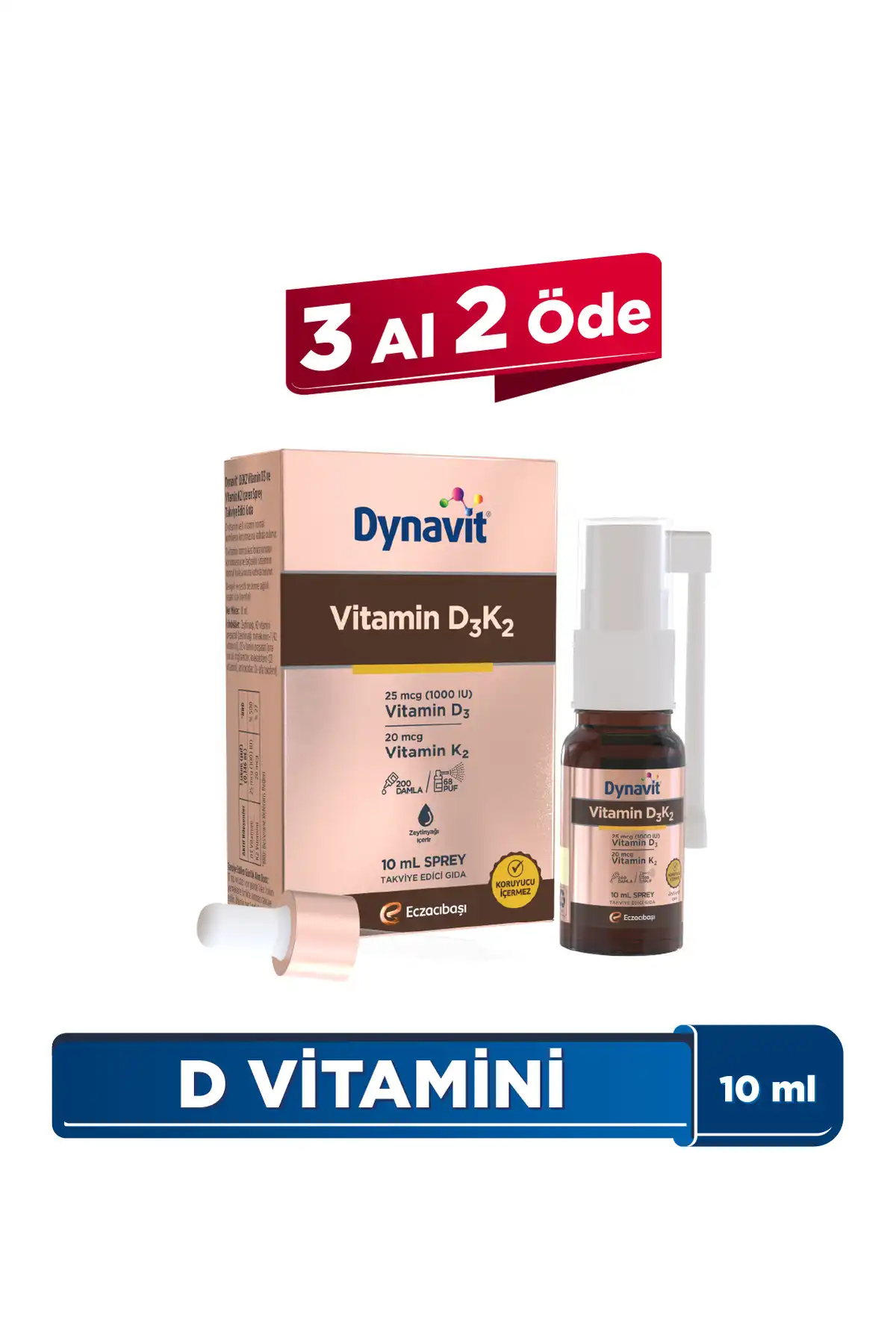 Dynavit Vitamin D3 \ U0026 K2 10 میلی لیتر اسپری - ویتامین D3 ، ویتامین K2 برند   Dynavit ( Dynavit ) 