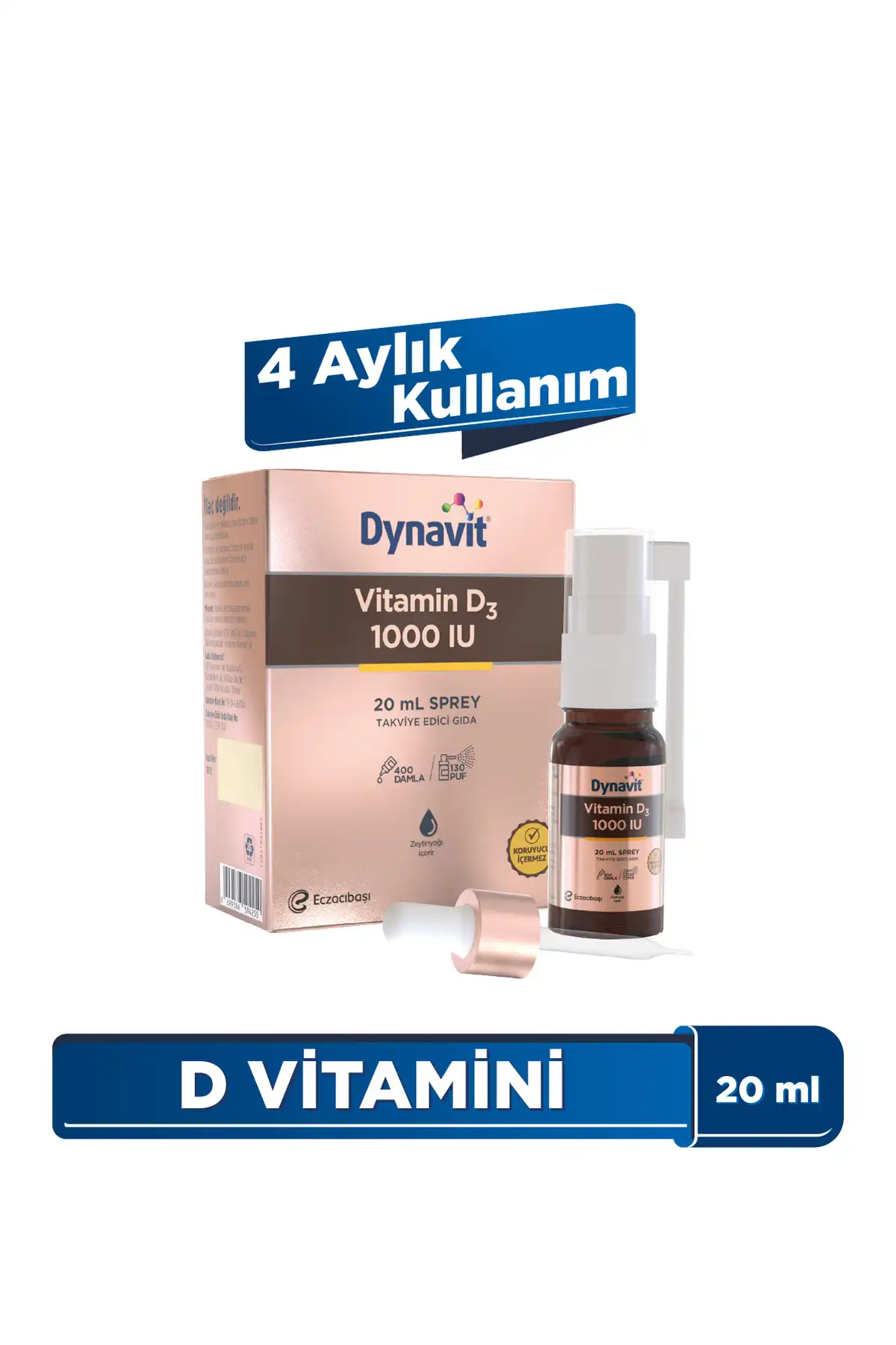 اسپری Dynavit Vitamin D3 1000 IU 20 میلی لیتر - ویتامین D3 برند   Dynavit ( Dynavit ) 