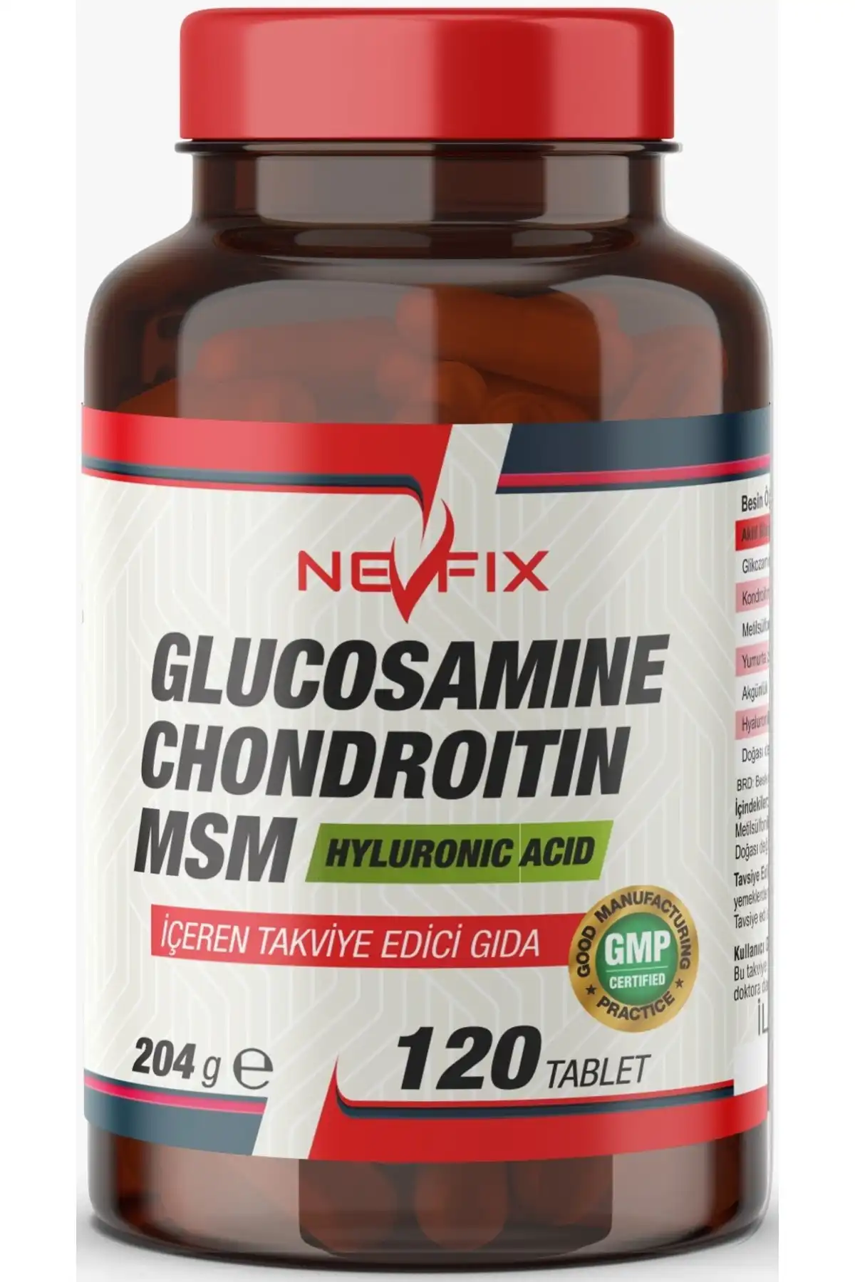 غشای تخم مرغ Nevfix Glucosamine chondroitin MSM تخم مرغ 120 برند   Nevfix ( Nevfix ) 